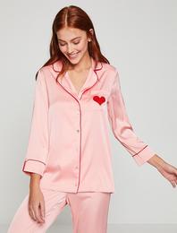 Nakışlı Pijama Üstü