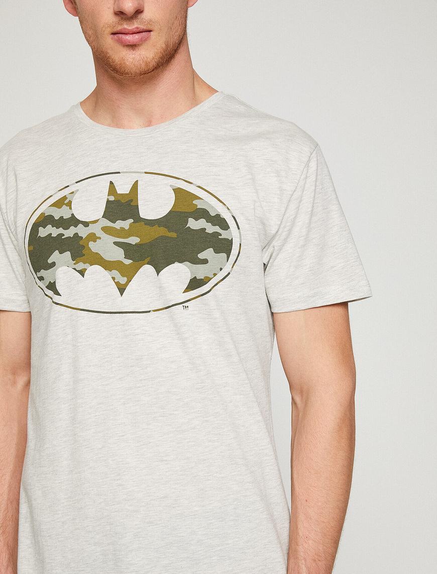   Lisanslı Kamuflaj Batman Baskılı Tişört
