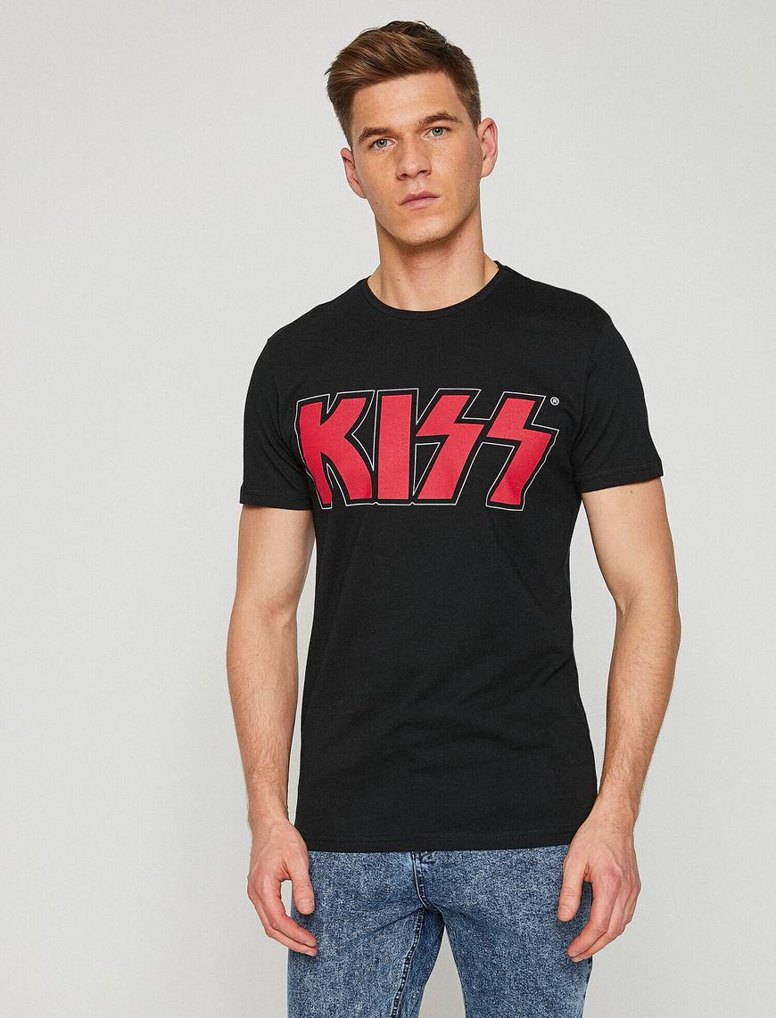   Lisanslı Kiss Baskılı Tişört