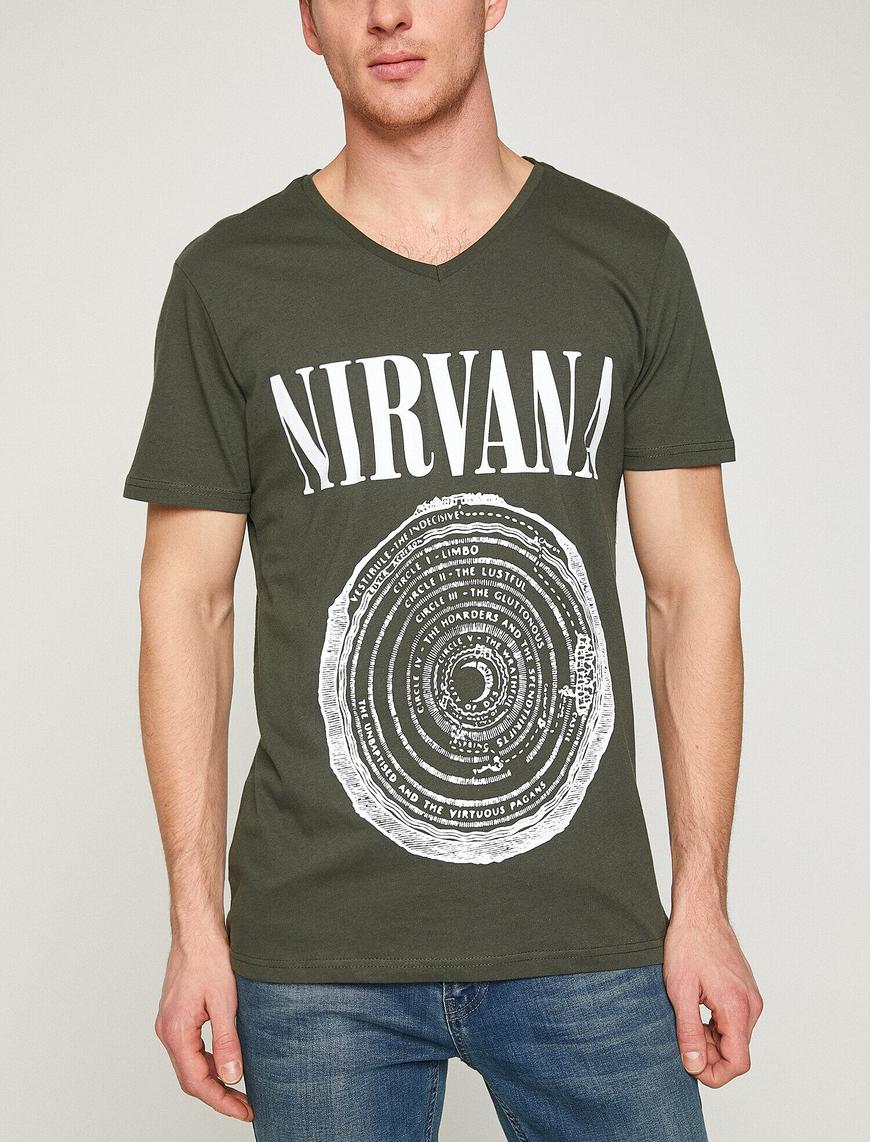   Lisanslı Nirvana Baskılı Tişört