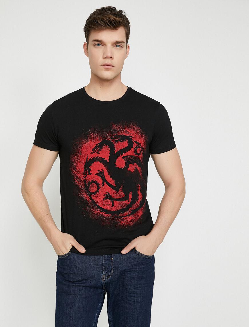   Game Of Thrones Lisanslı Baskılı Tişört