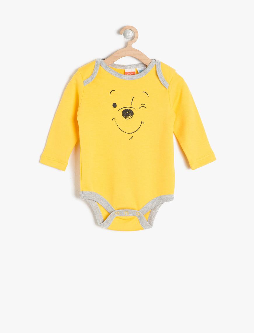  Erkek Bebek Winnie the Pooh Baskılı Çıtçıtlı Body