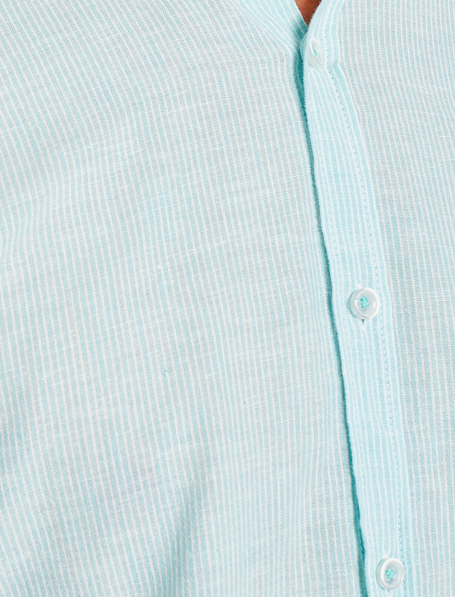   Çizgili Keten Gömlek