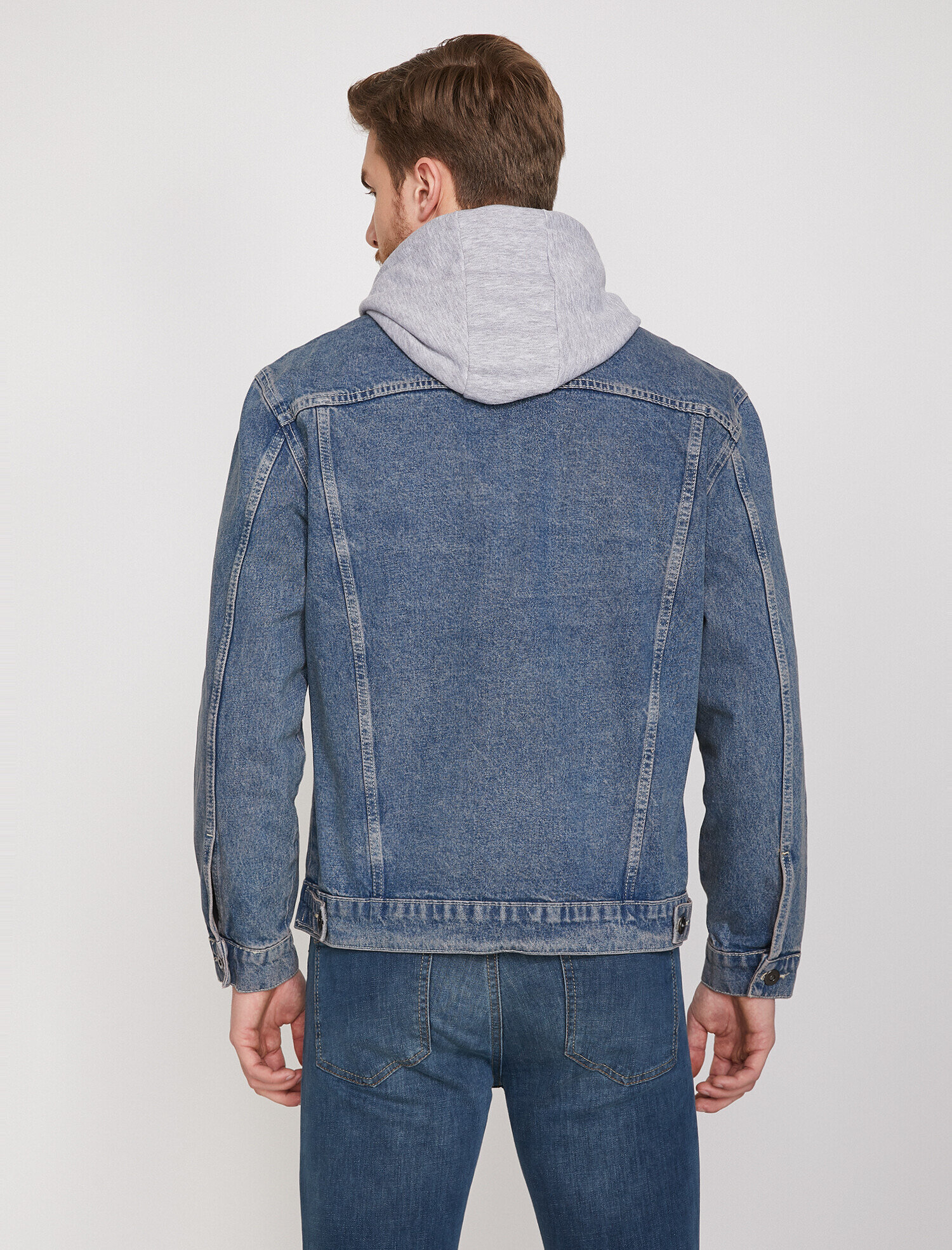   Kapüşonlu Jean Ceket