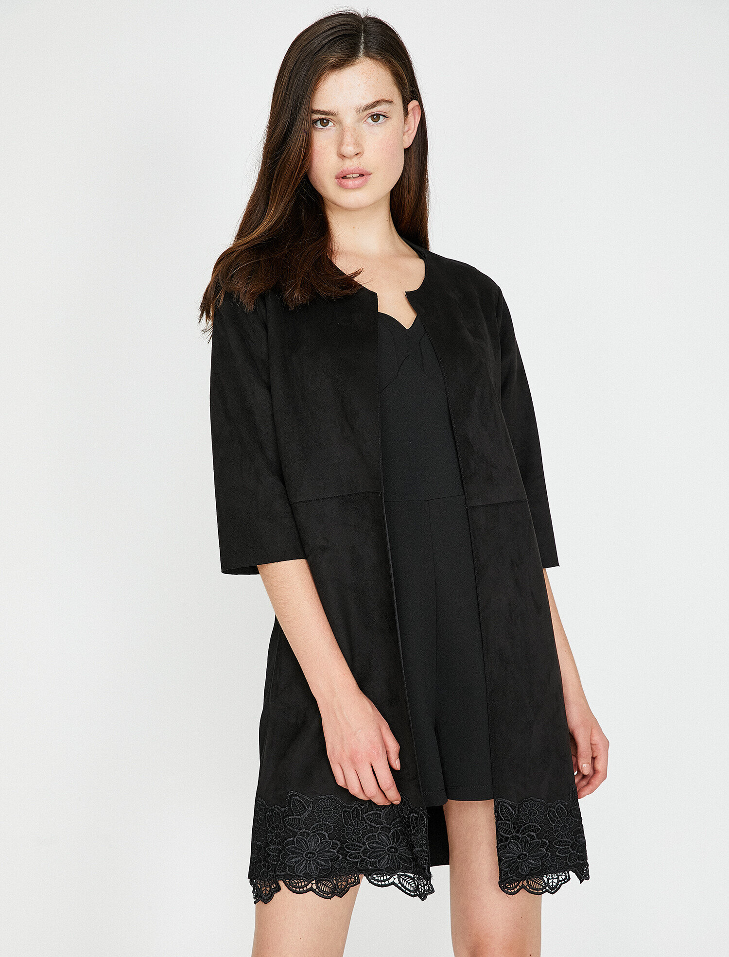   Dantel Detaylı Ceket