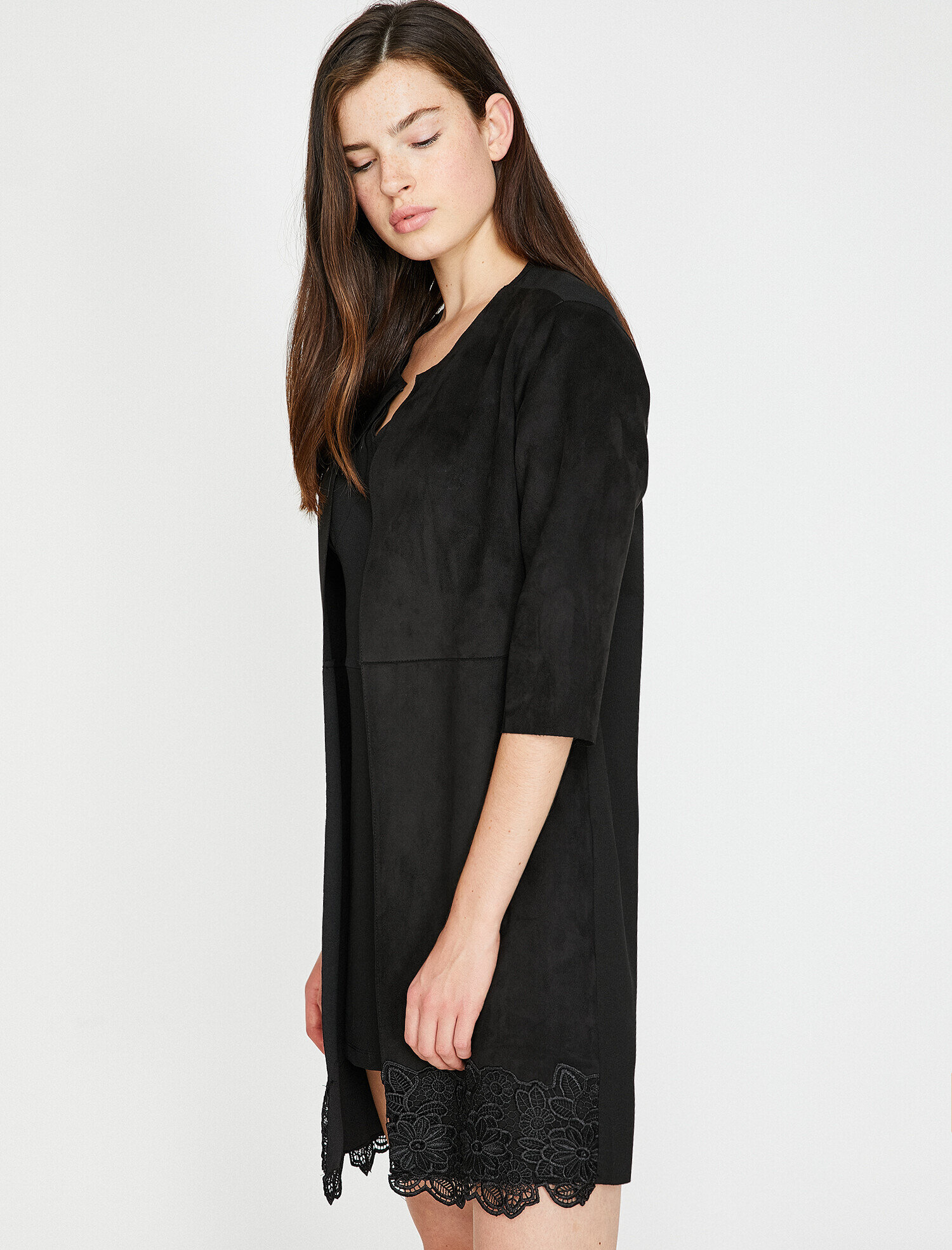   Dantel Detaylı Ceket