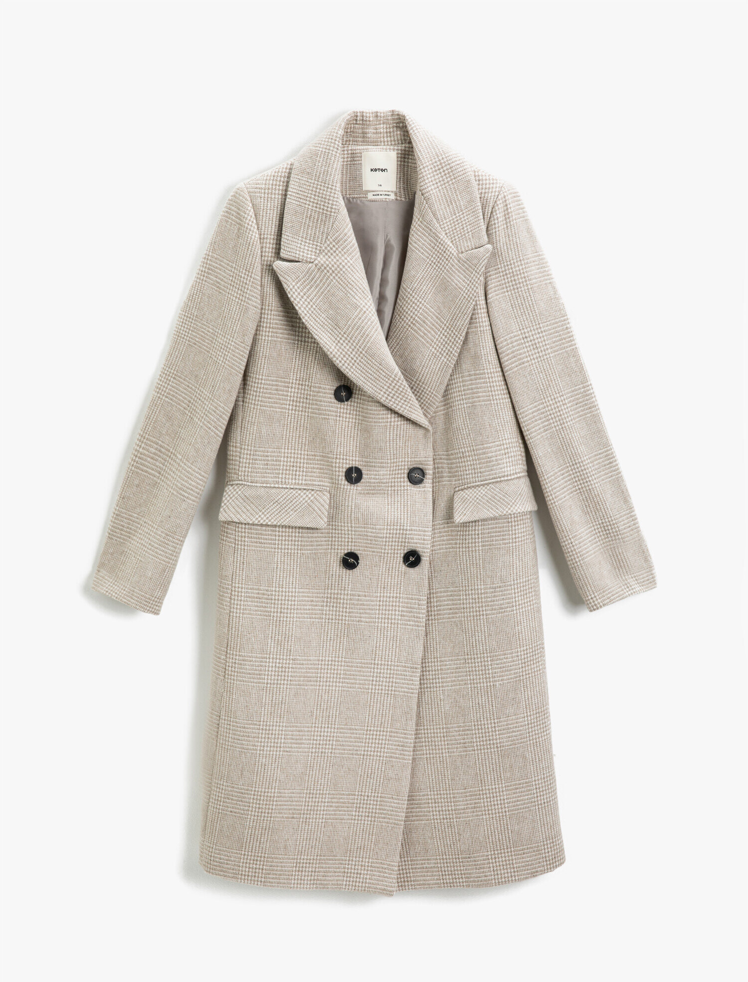   Düğmeli Ekose Kaban