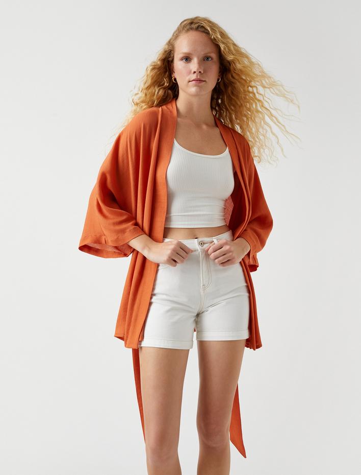  Kuşaklı Midi Boy Kimono