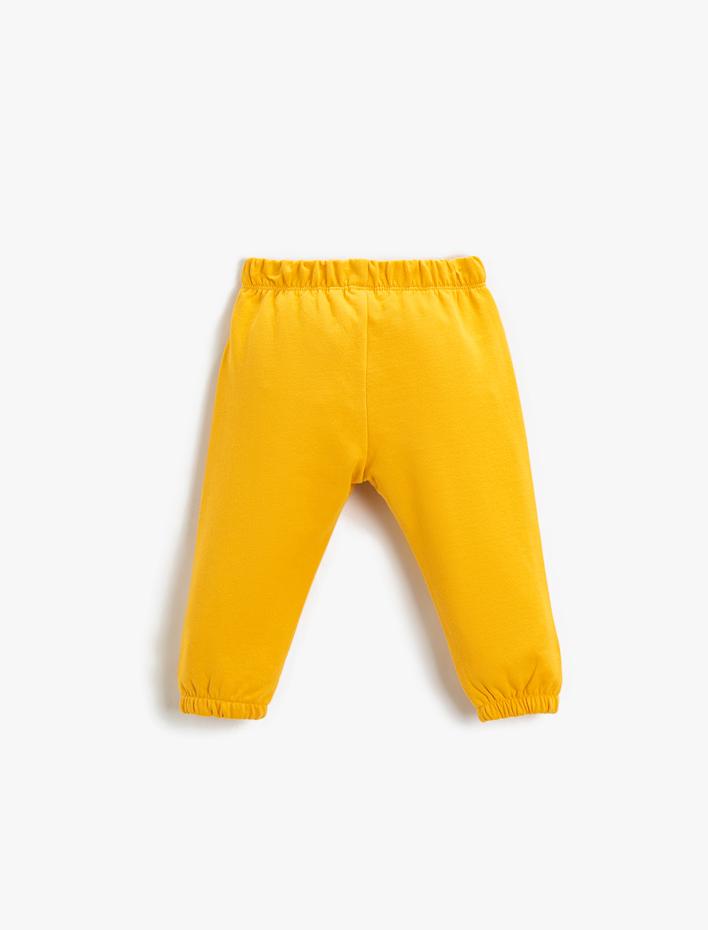 Erkek Bebek Baskılı Jogger Eşofman Altı Pamuklu Beli Lastikli