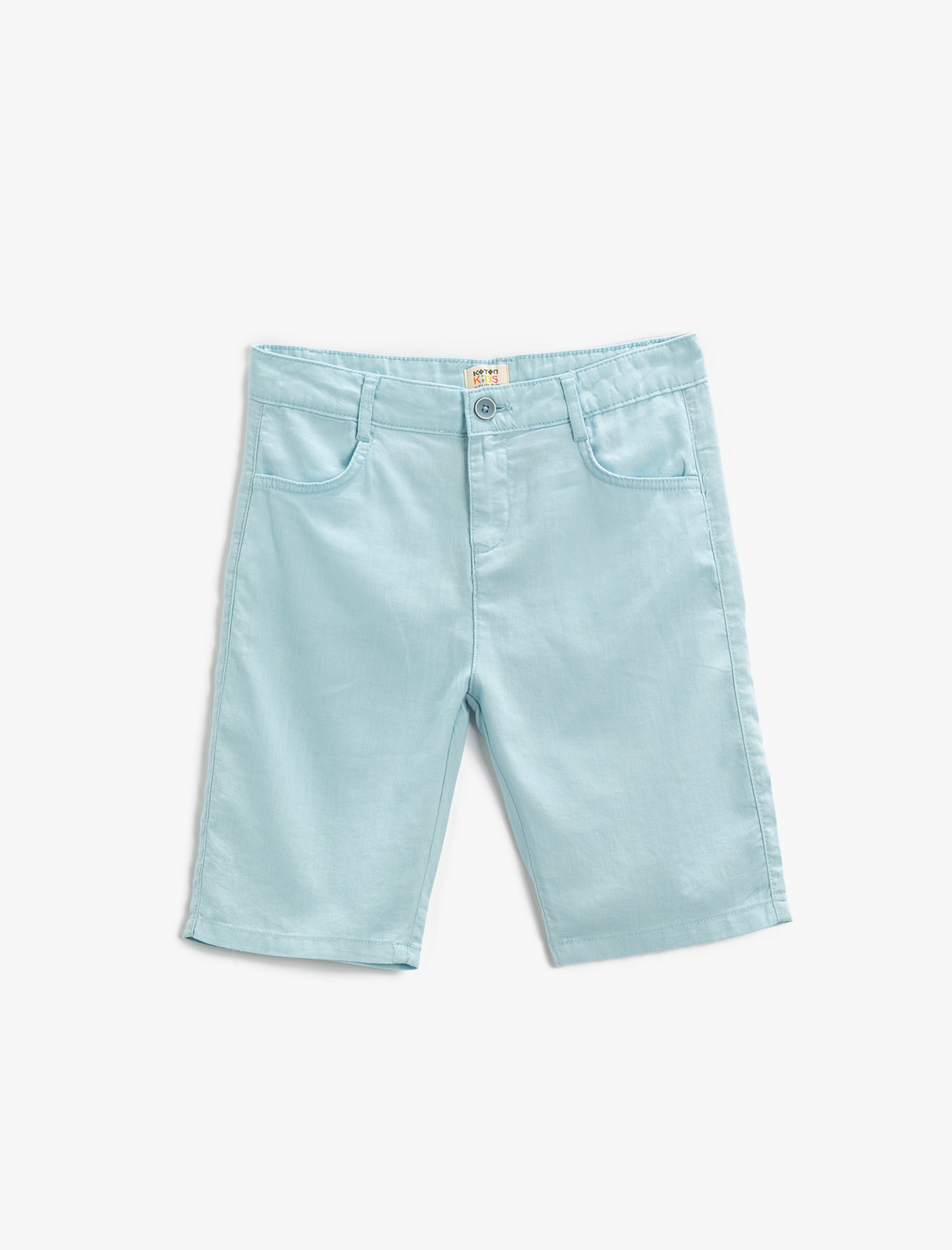  Erkek Çocuk Chino Şort Cepli Beli Lastikli