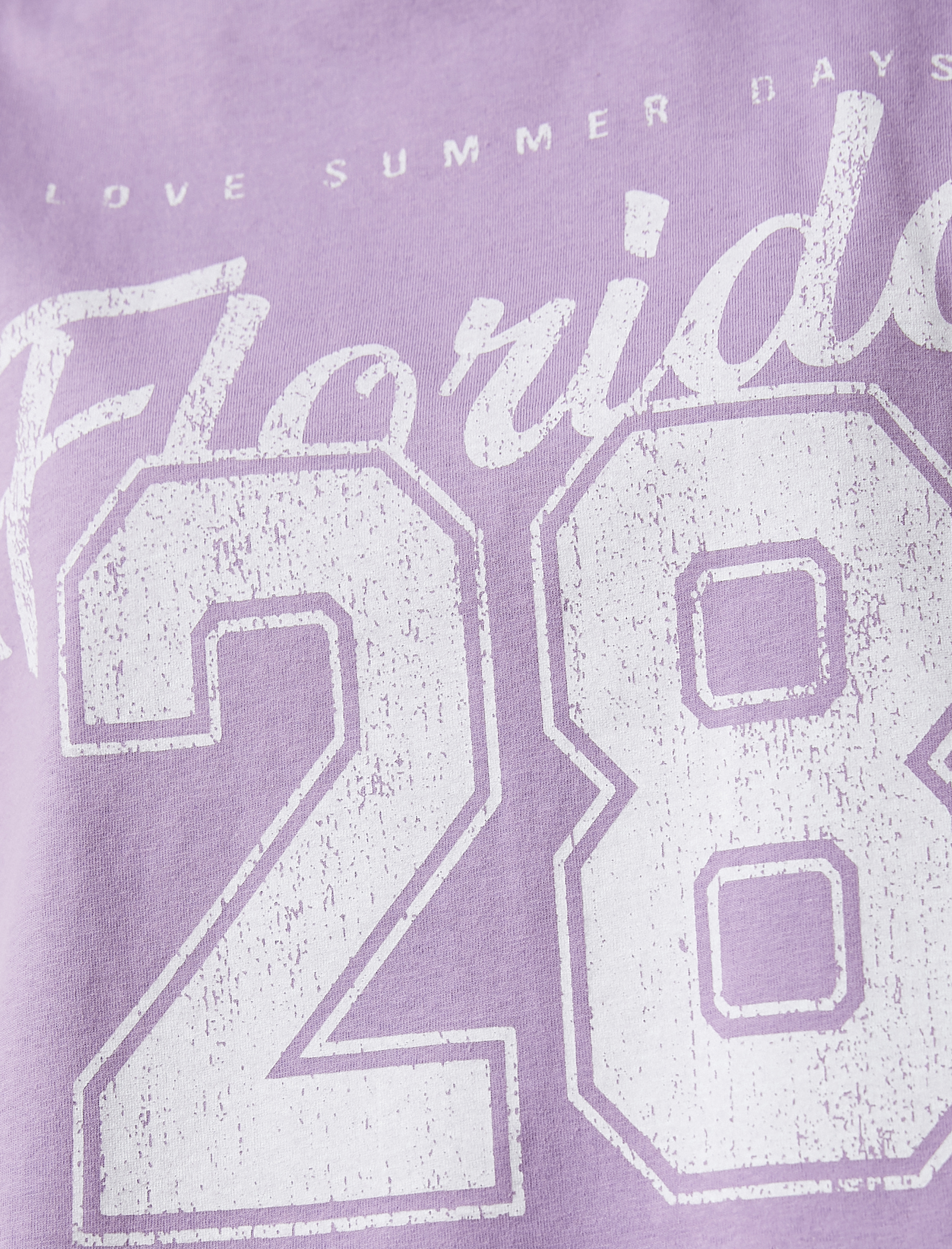   Baskılı Crop Tişört Pamuklu