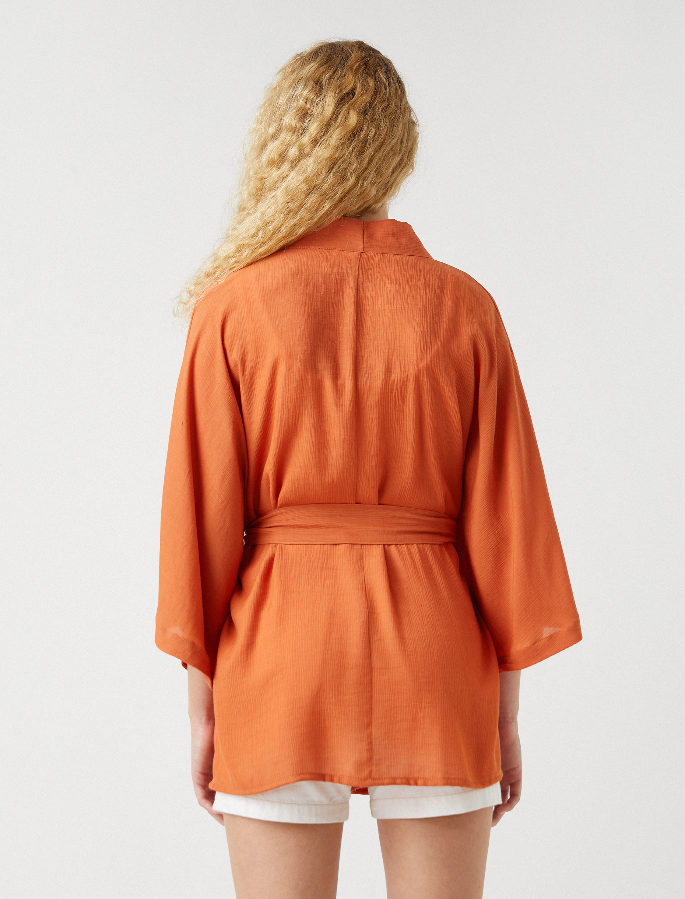   Kuşaklı Midi Boy Kimono