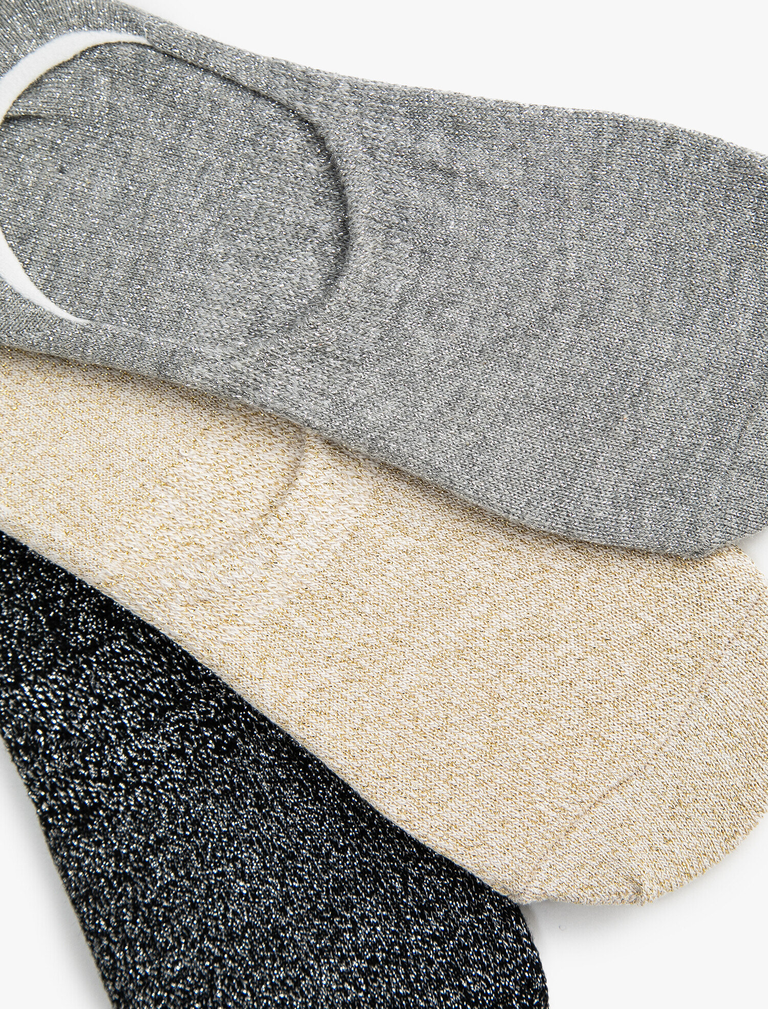  Kadın 3'lü Simli Babet Çorabı Seti