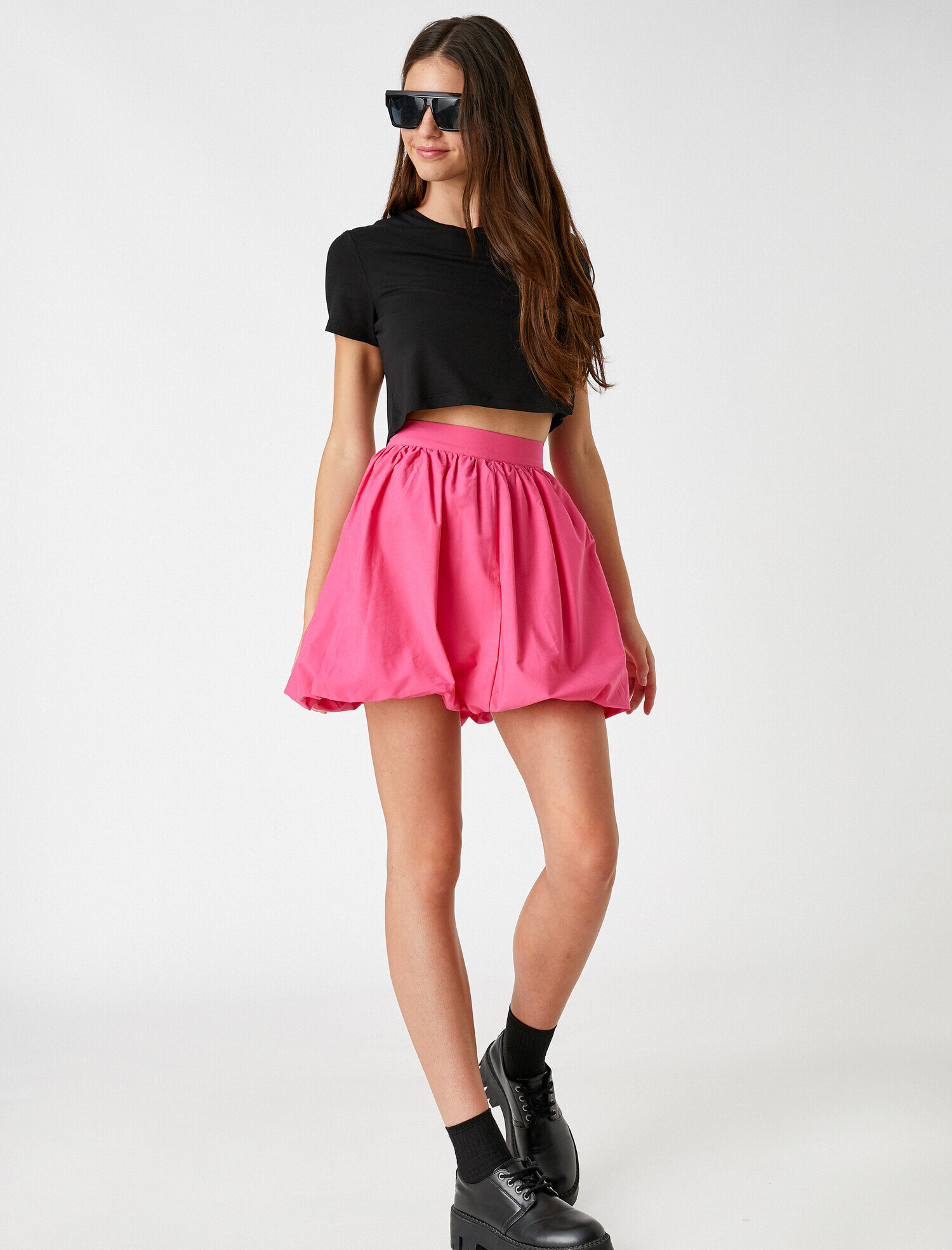   Basic Crop Tişört Kısa Kollu