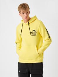 Baskılı Kapşonlu Sweatshirt
