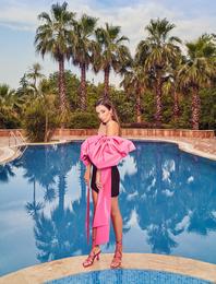 Rachel Araz X Koton - Fiyonk Detaylı Straplez Mini Elbise - Limited Edition