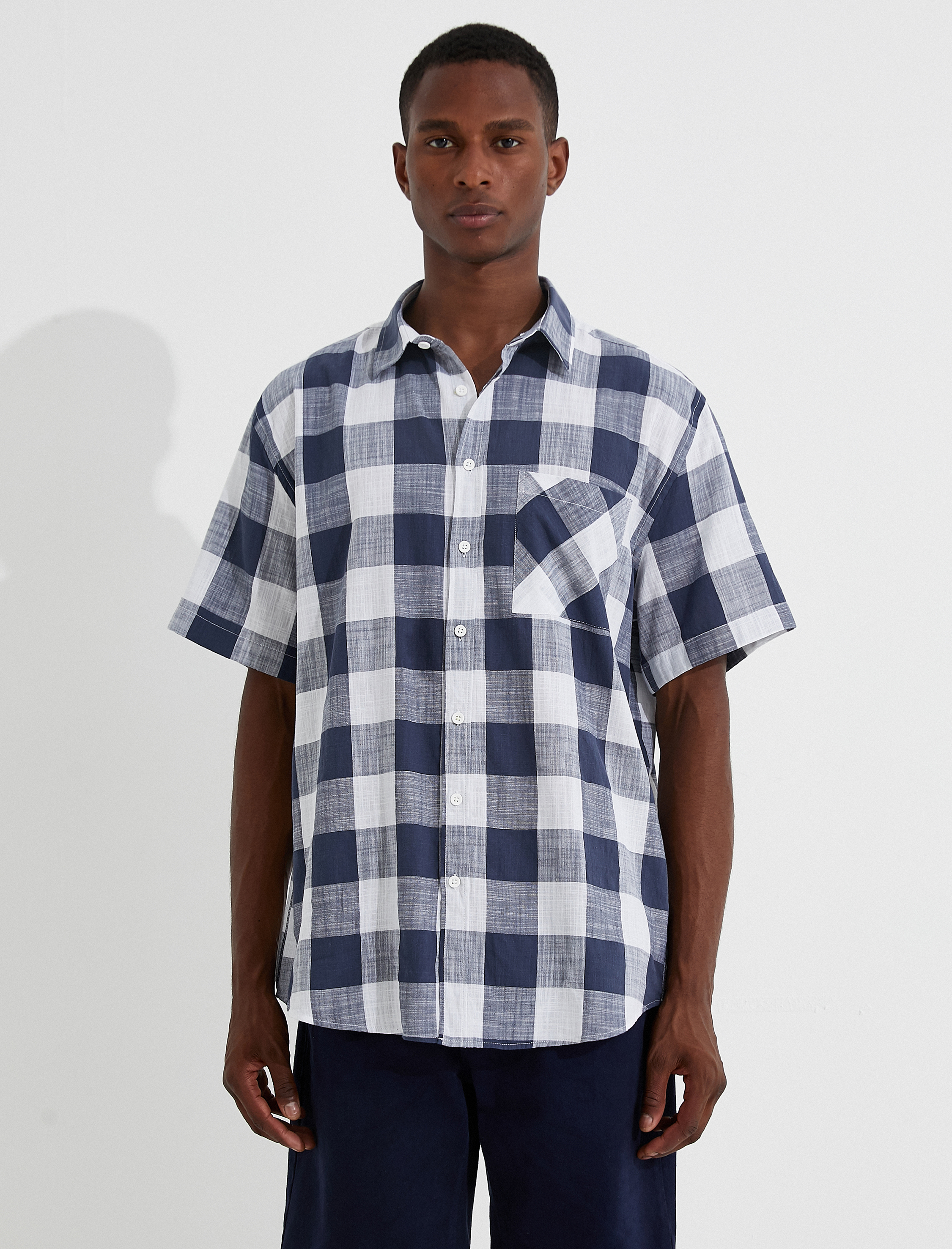   Ekoseli Kısa Kollu Gömlek