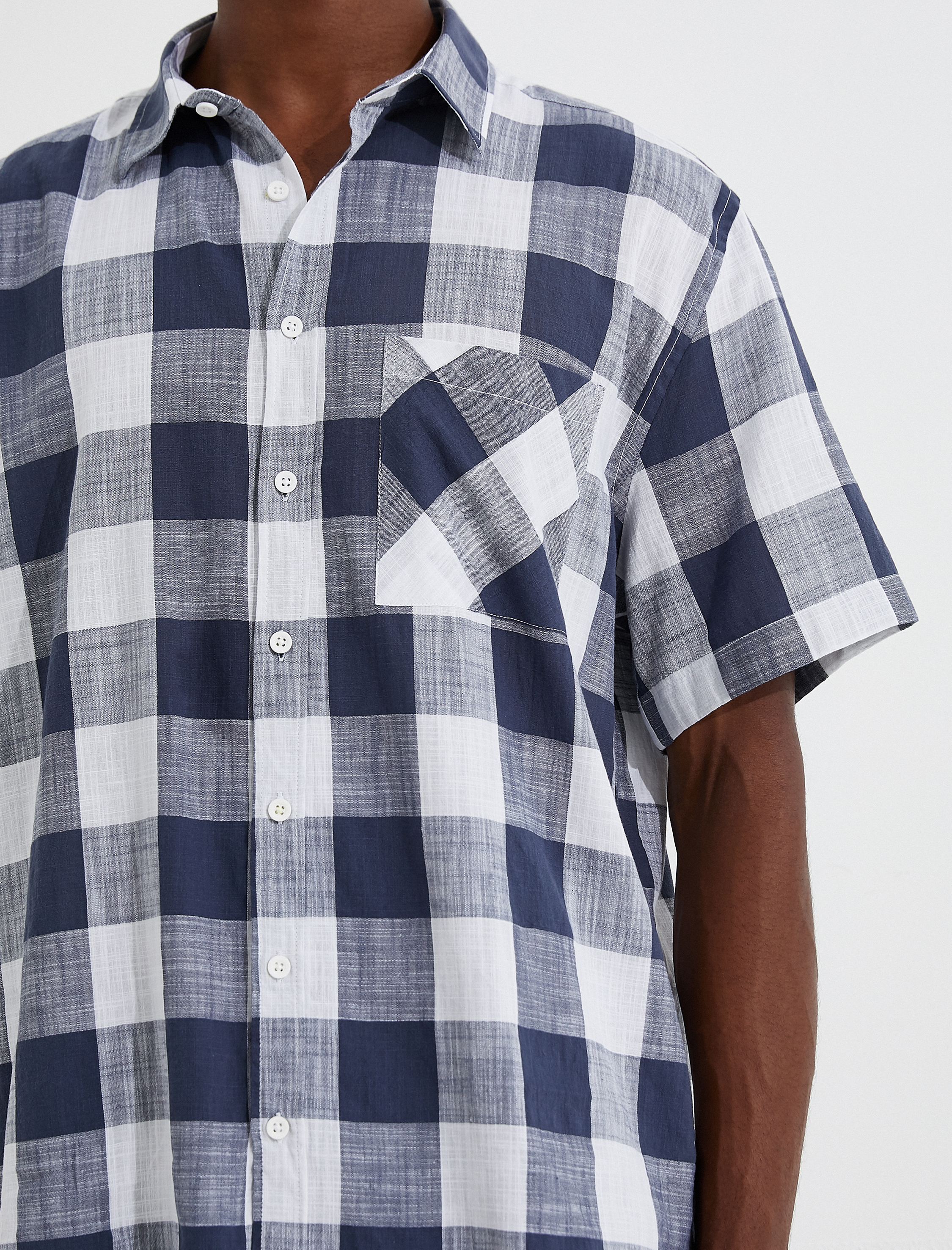   Ekoseli Kısa Kollu Gömlek