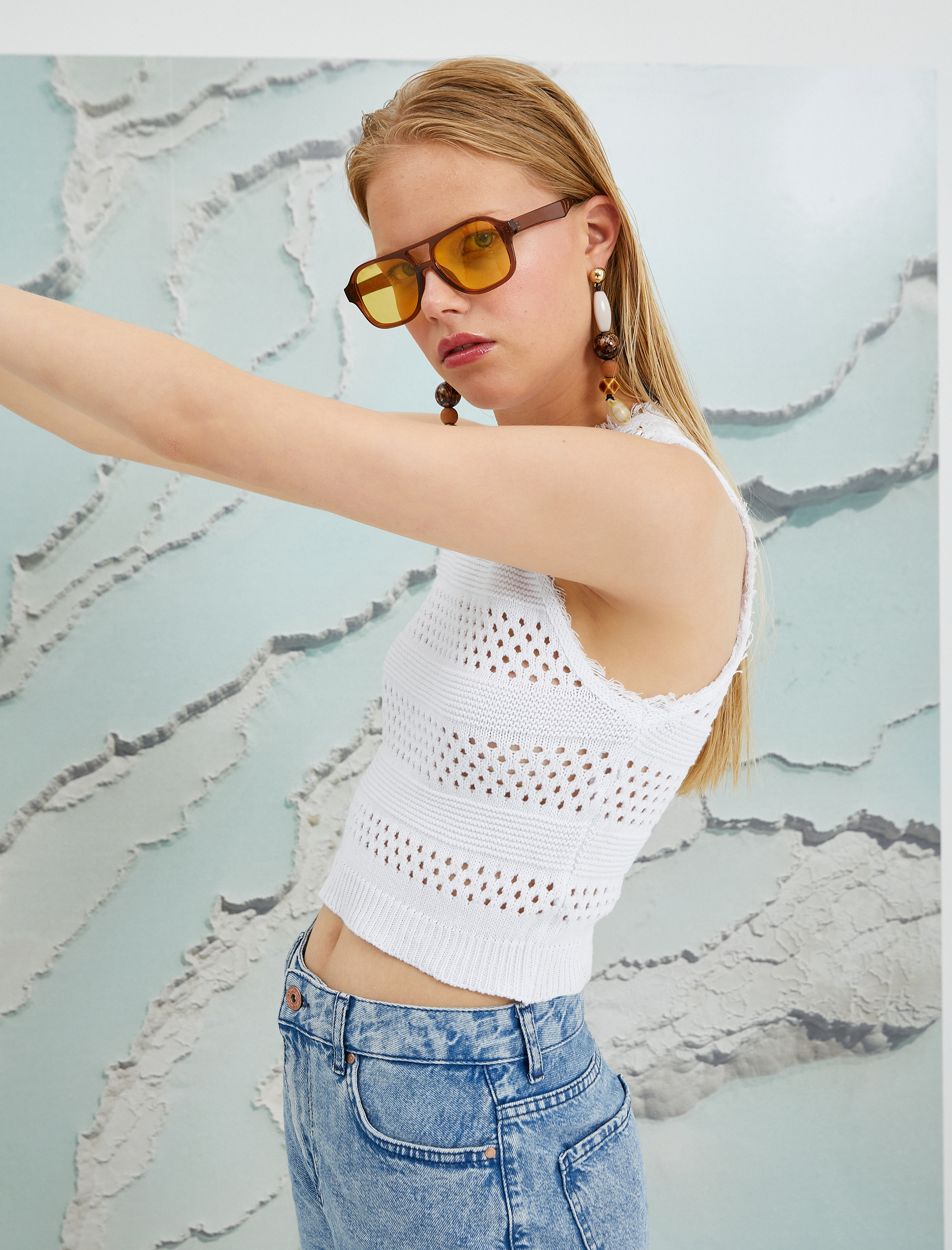   Koton X Şahika Ercümen - Kroşe Örgü Crop Atlet