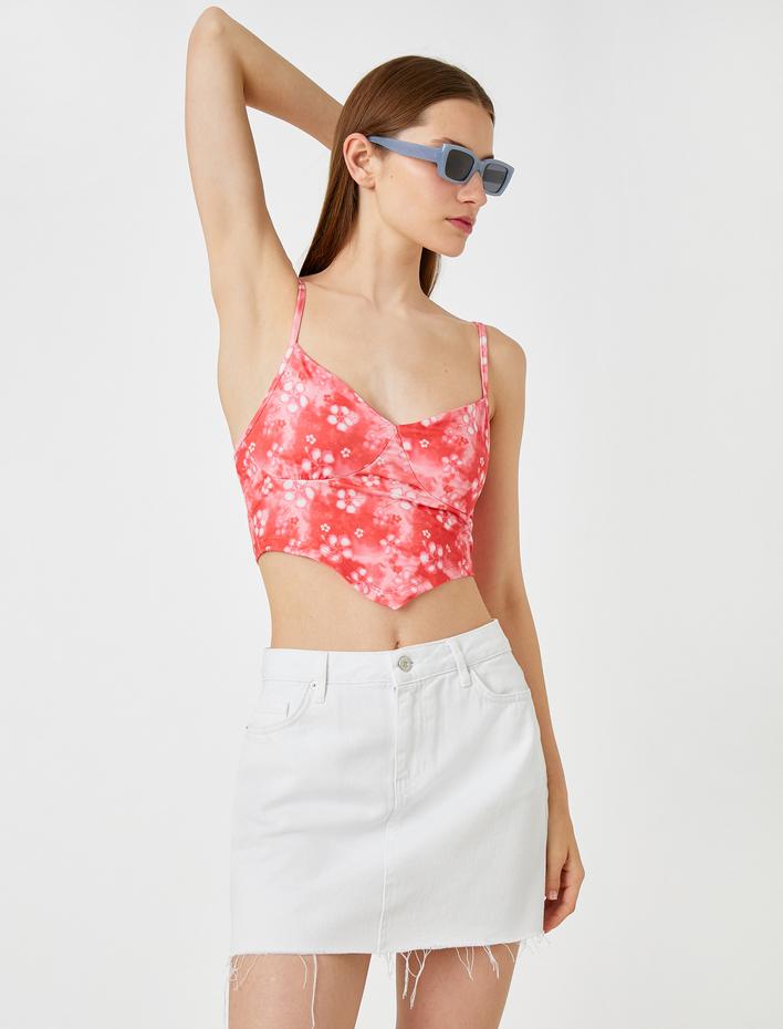  Çiçekli Korse Büstiyer