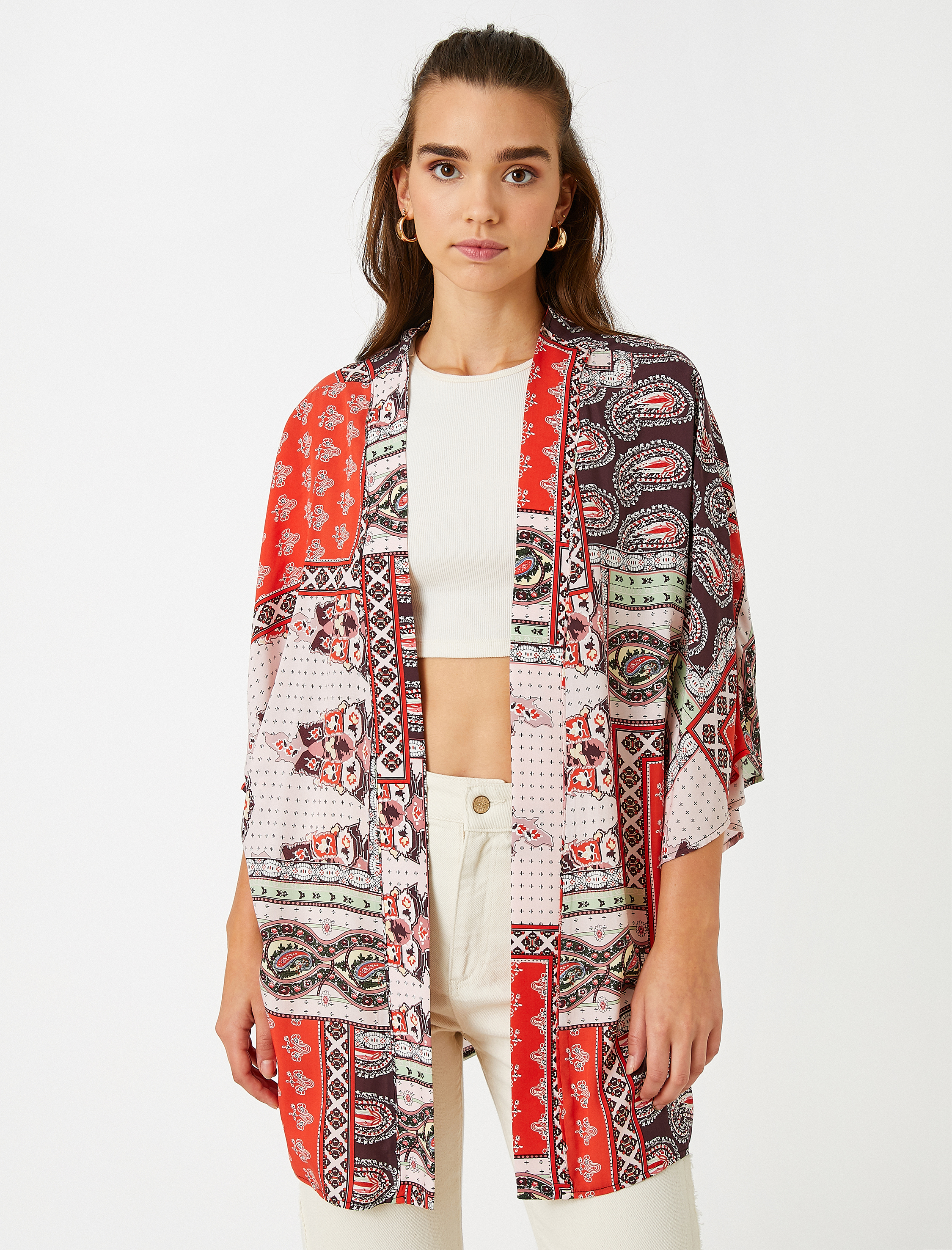   Etnik Desenli Kimono