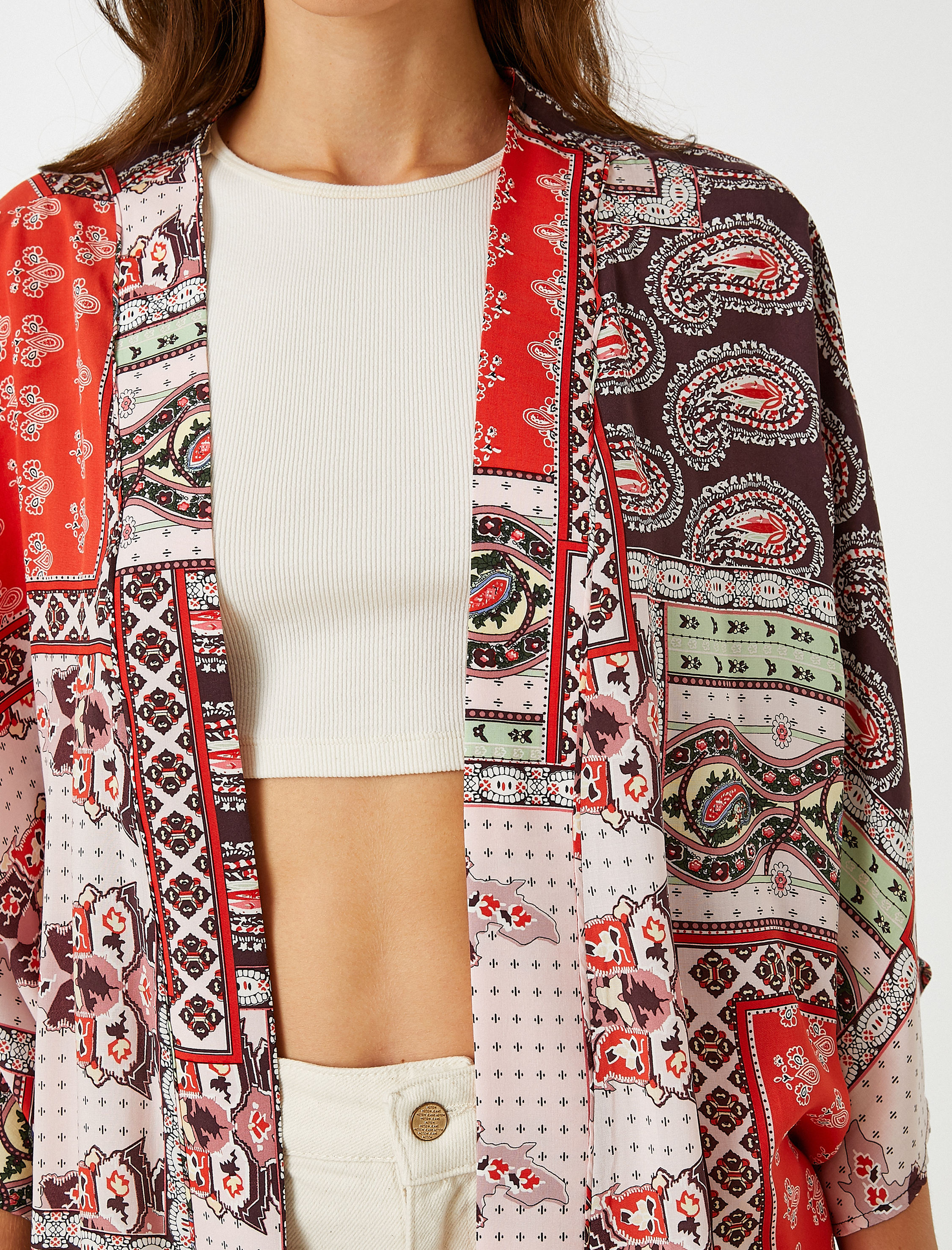   Etnik Desenli Kimono