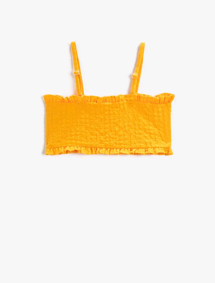 Kız Çocuk İnce Askılı Crop Üst