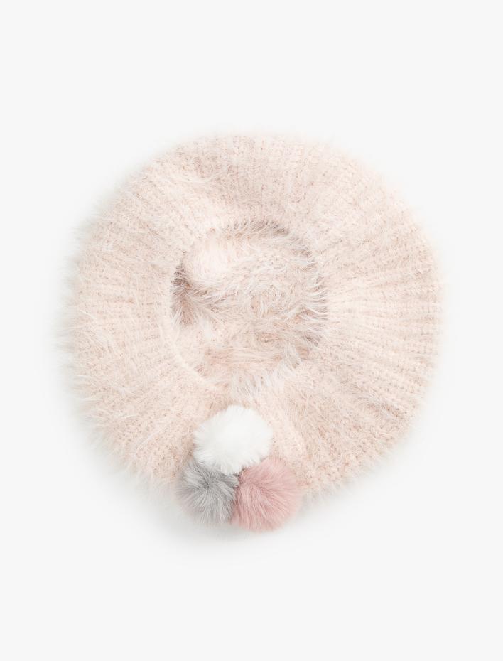 Kız Çocuk Ressam Bere Şapka Ponponlu