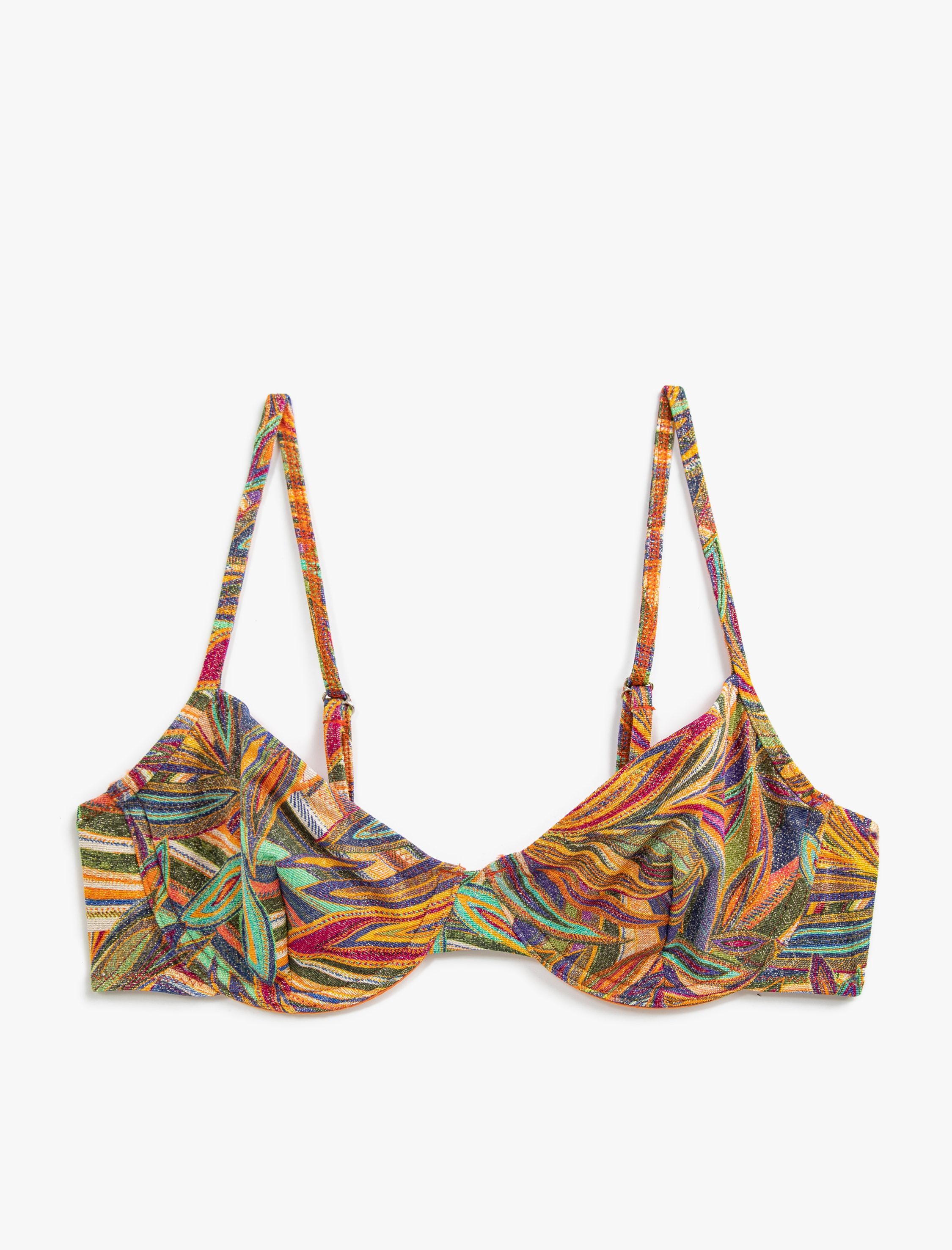   Balenli Bikini Üstü Desenli