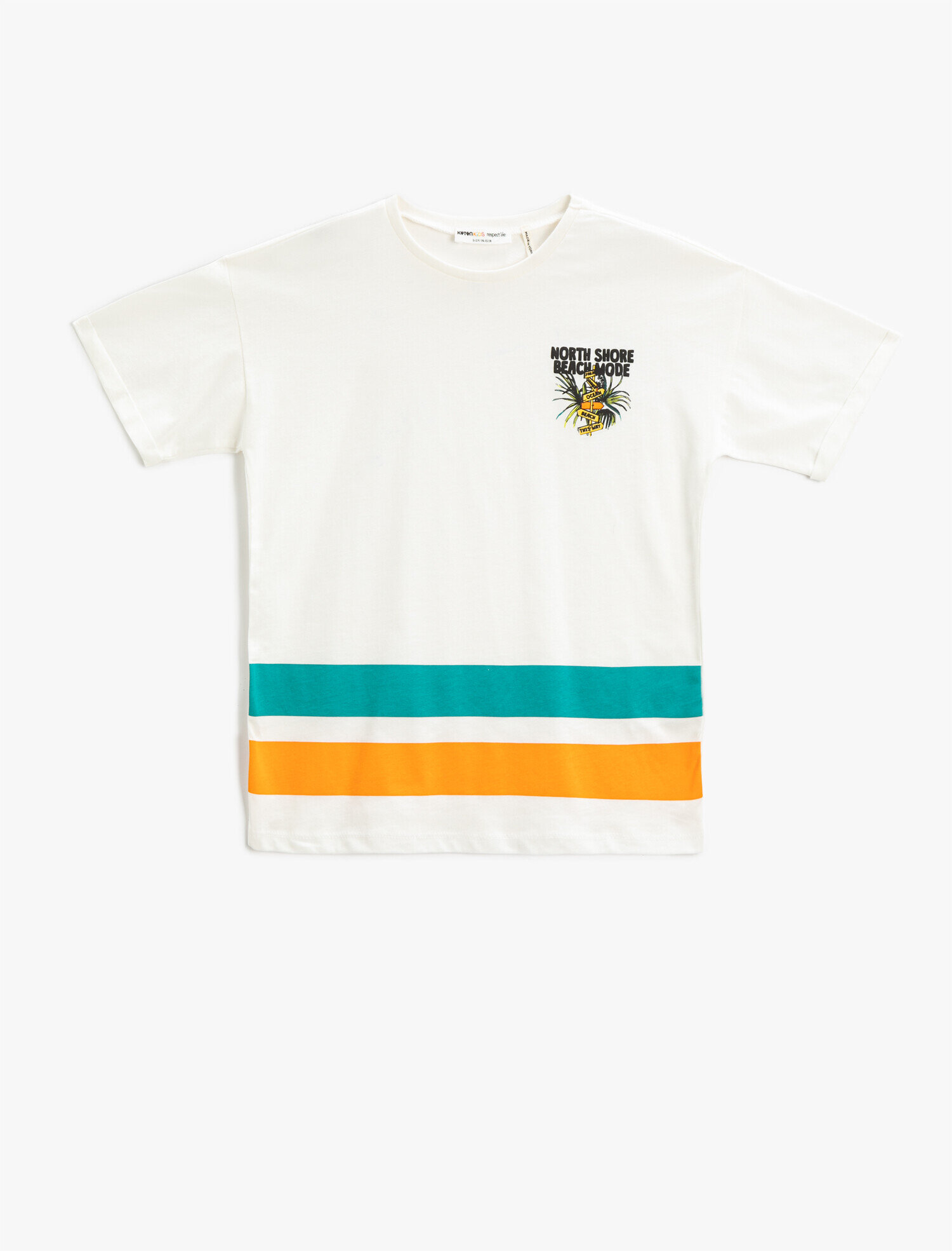  Erkek Çocuk Baskılı Tişört Kısa Kollu Bisiklet Yaka Pamuklu