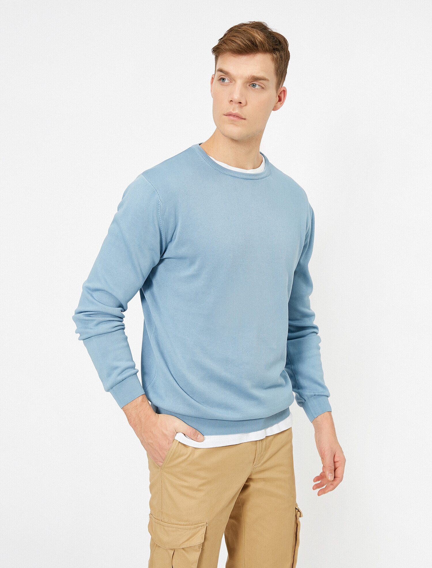   Bisiklet Yaka Triko Kazak