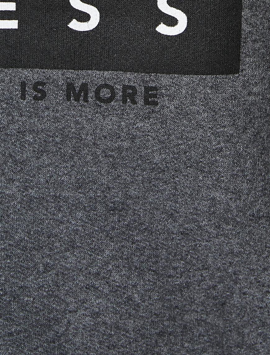   Baskılı Kapüşonlu Sweatshirt