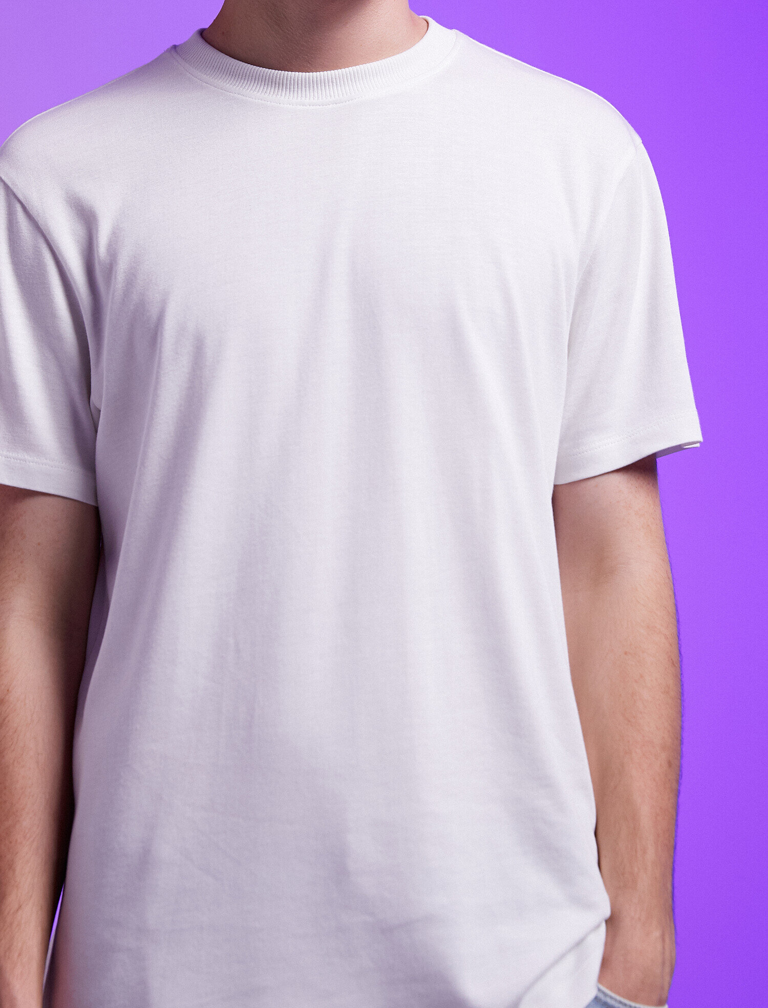   Basic Oversize Tişört Bisiklet Yaka