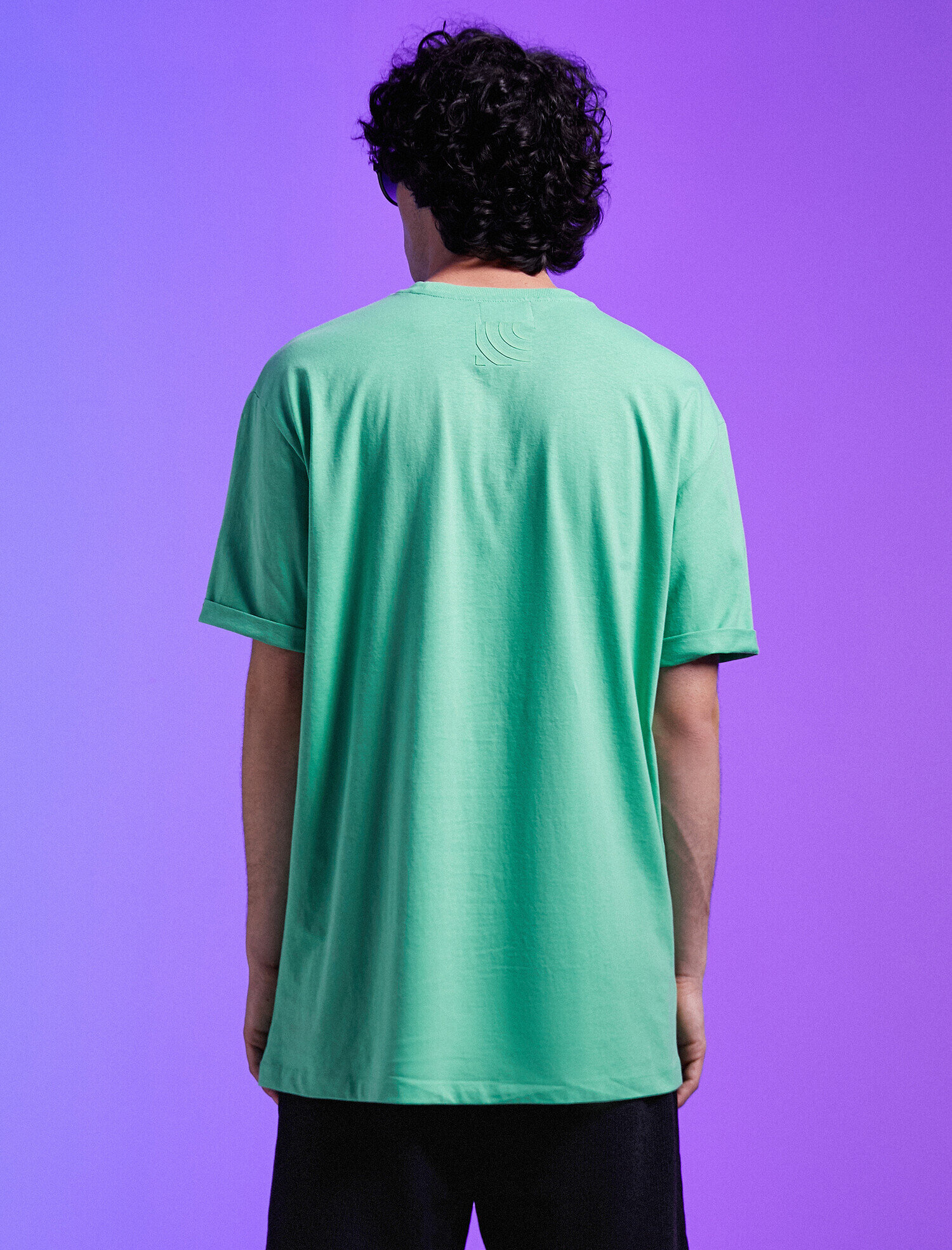   Basic Oversize Tişört Bisiklet Yaka