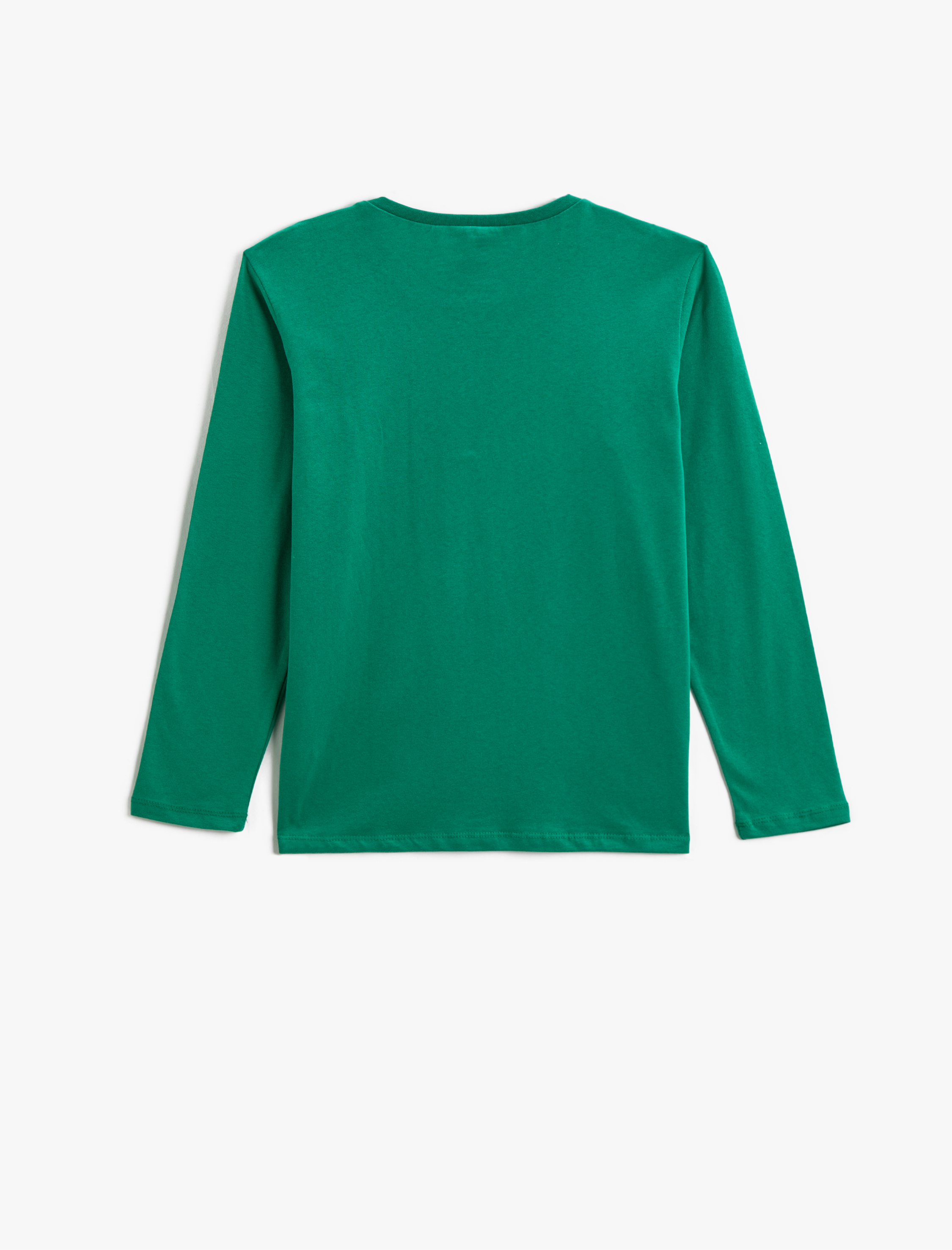  Erkek Çocuk Baskılı Tişört Uzun Kollu Bisiklet Yaka Pamuklu