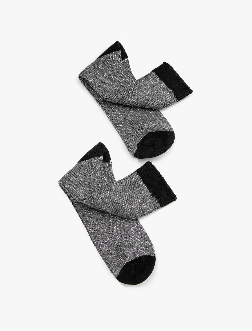  Kadın Çoklu Simli Soket Çorap Seti