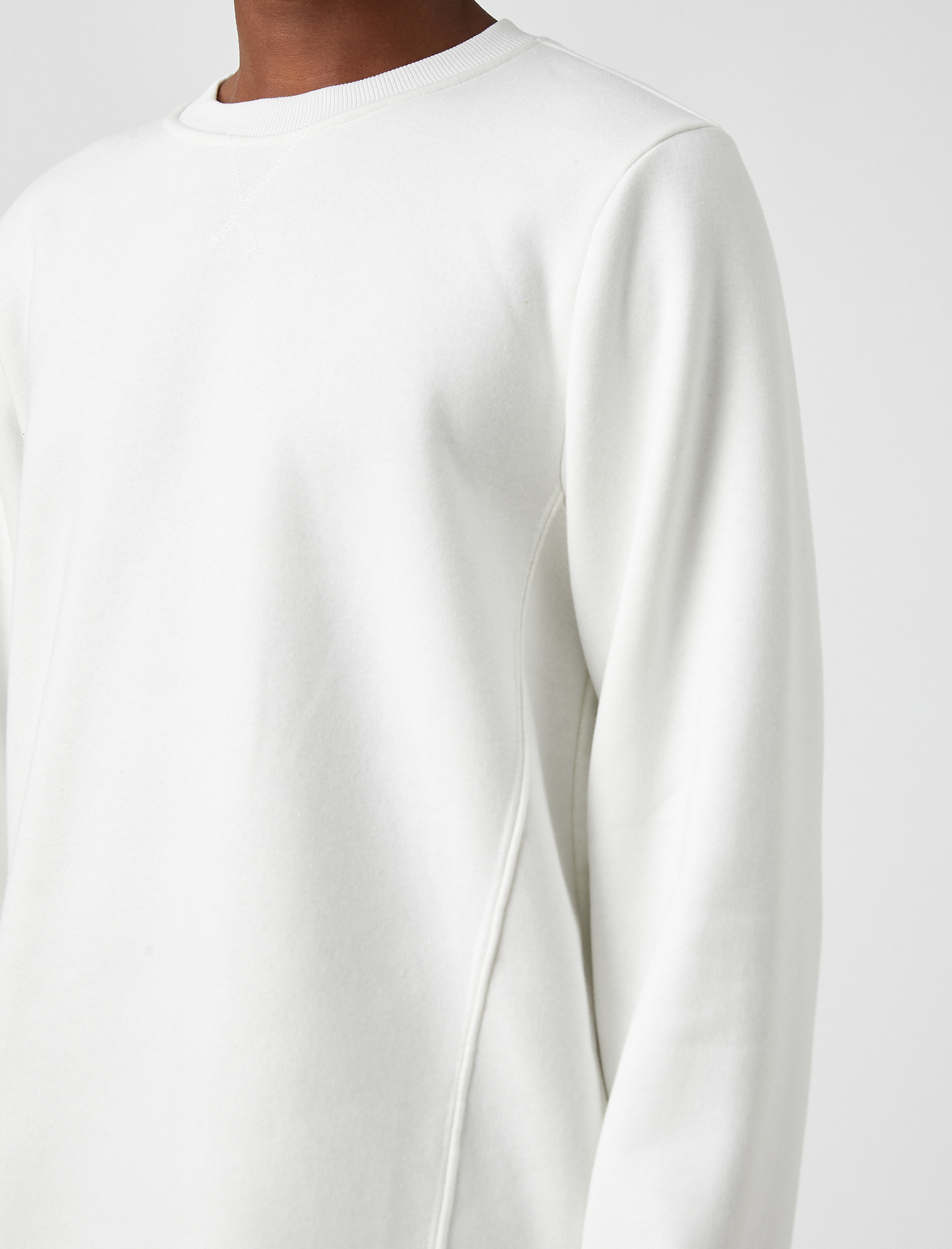   Basic Sweatshirt Şardonlu Bisiklet Yaka