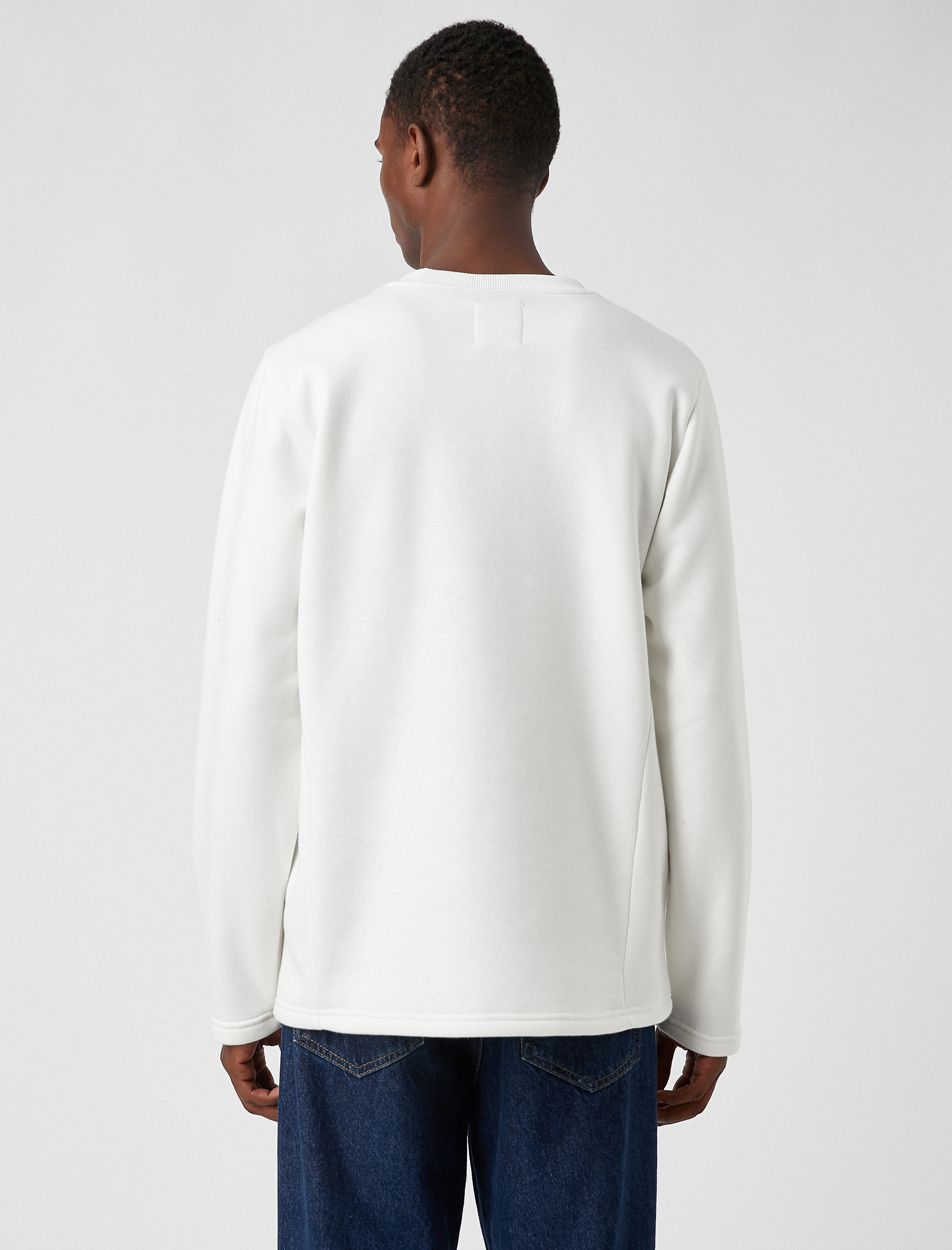   Basic Sweatshirt Şardonlu Bisiklet Yaka