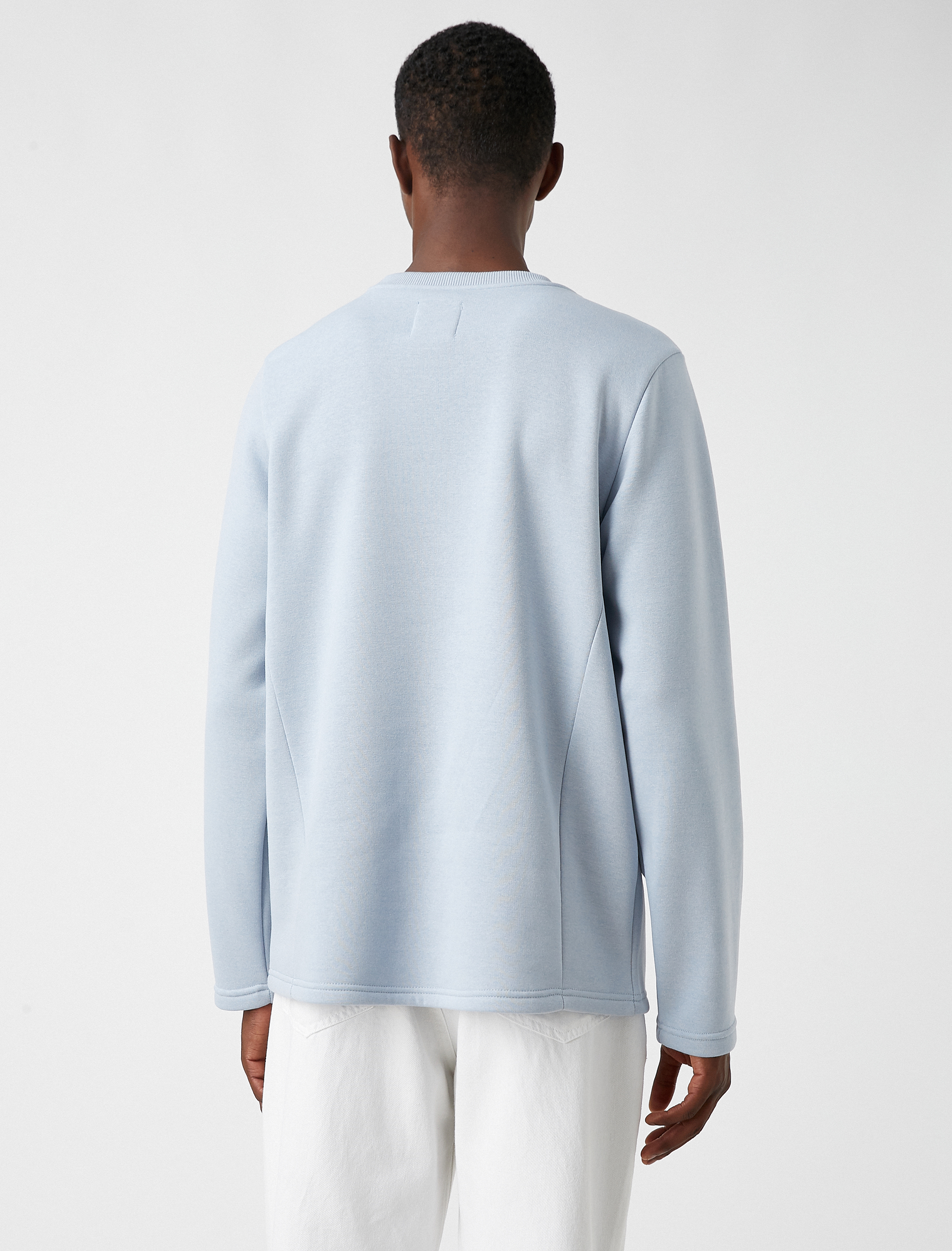 Basic Sweatshirt Şardonlu Bisiklet Yaka