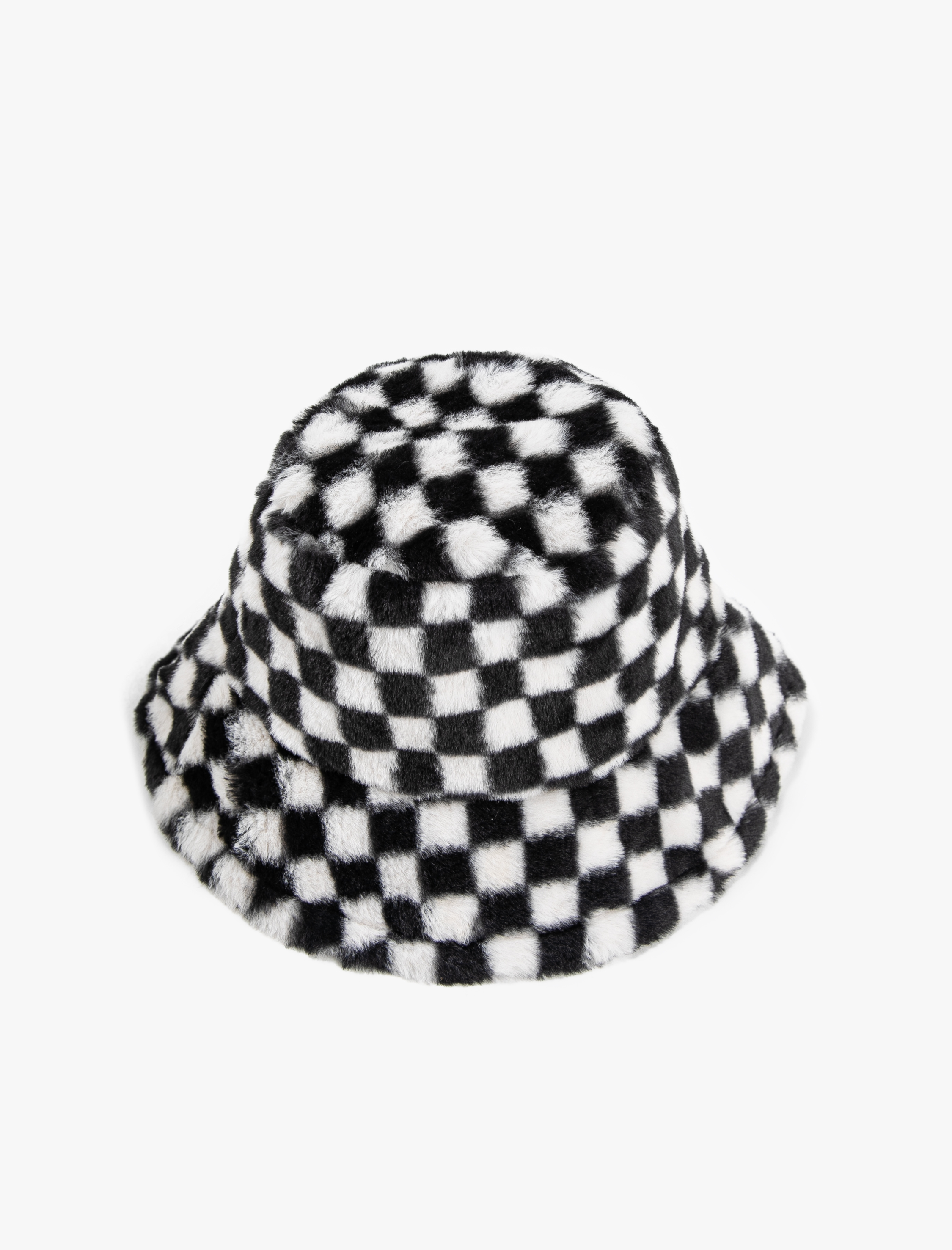 Kadın Peluş Kışlık Bucket Şapka