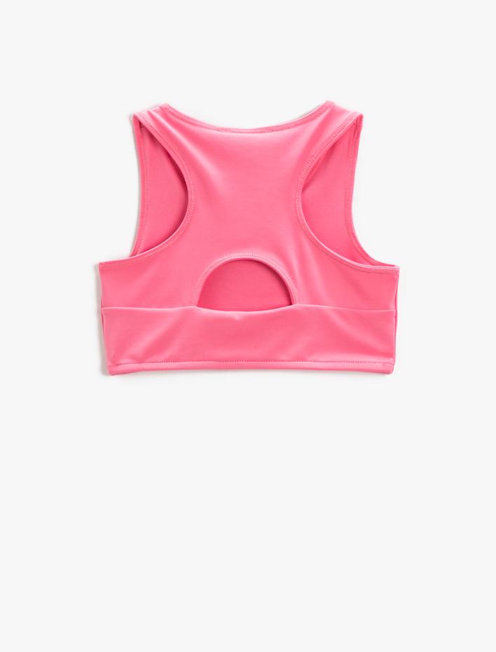 Kız Çocuk Yarım Sporcu Atlet Arkası Pencere Detaylı Baskılı