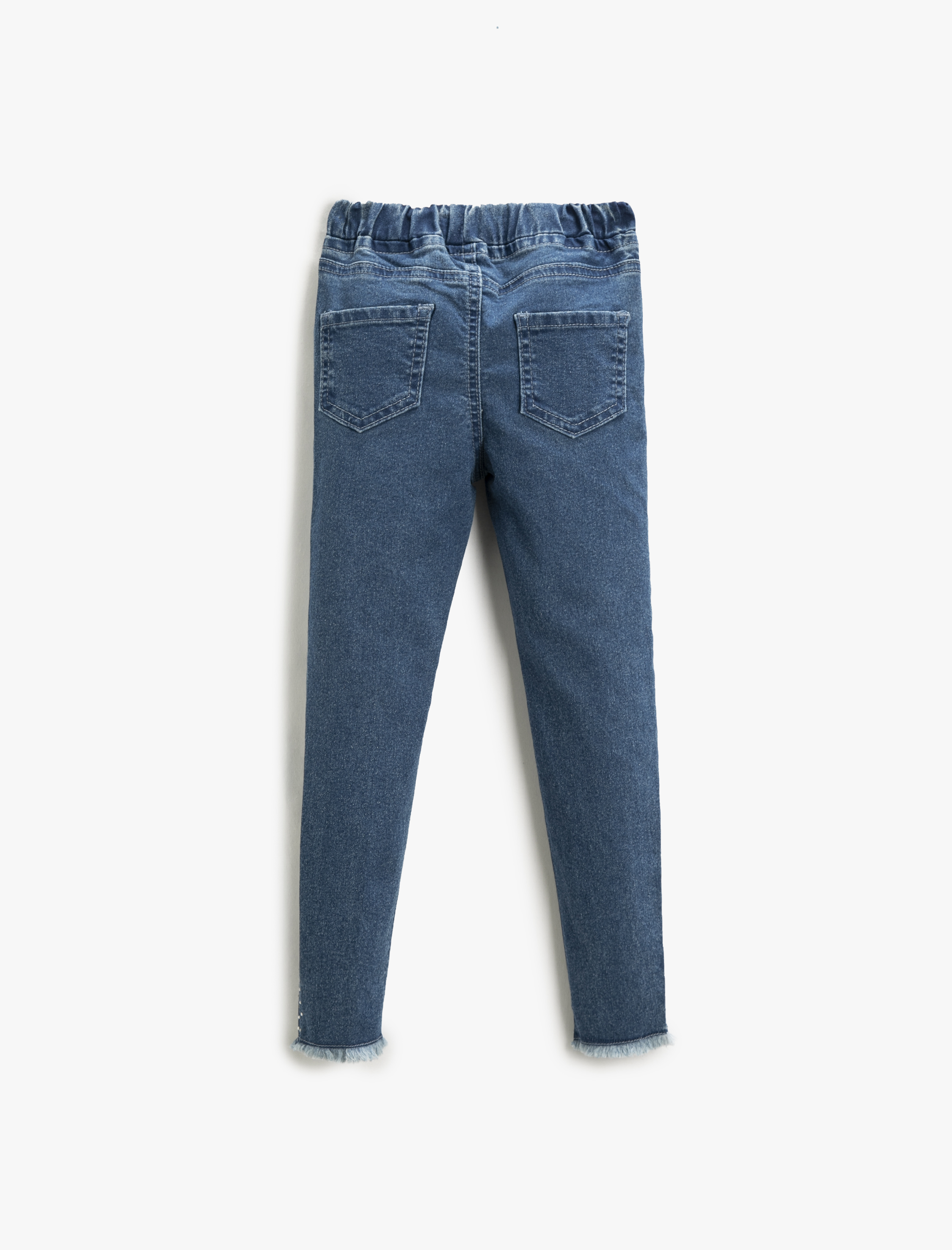  Kız Çocuk Denim Tayt Beli Lastikli