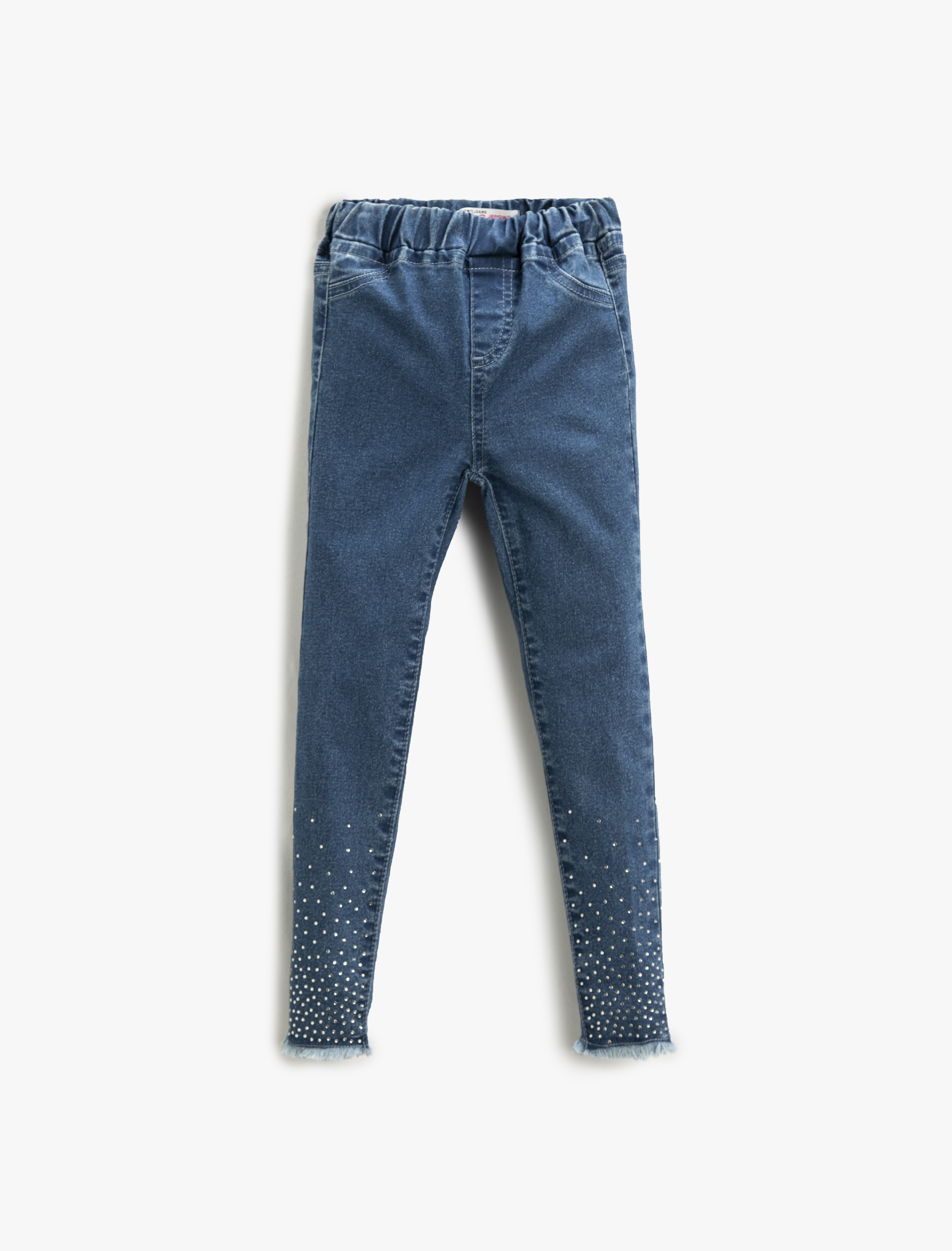 Kız Çocuk Denim Tayt Beli Lastikli