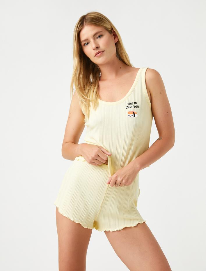  Dokulu Pijama Takımı