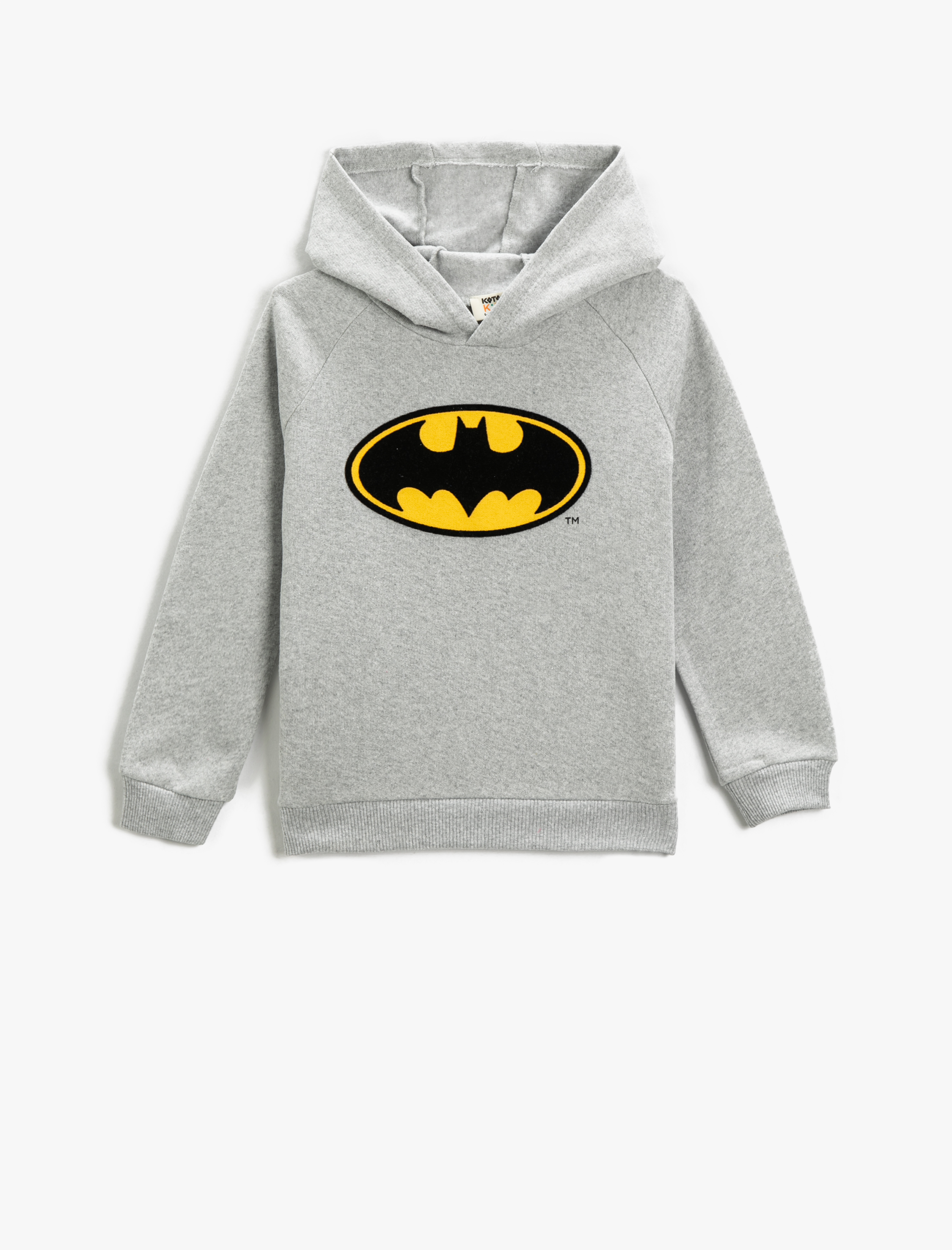 Gri Erkek Çocuk Batman Sweatshirt Koton | Baskılı Lisanslı 3WKB10049TK Kapüşonlu