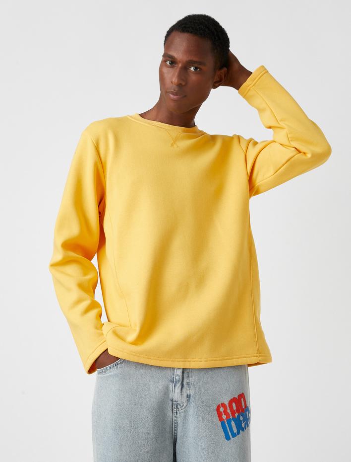  Basic Sweatshirt Şardonlu Bisiklet Yaka