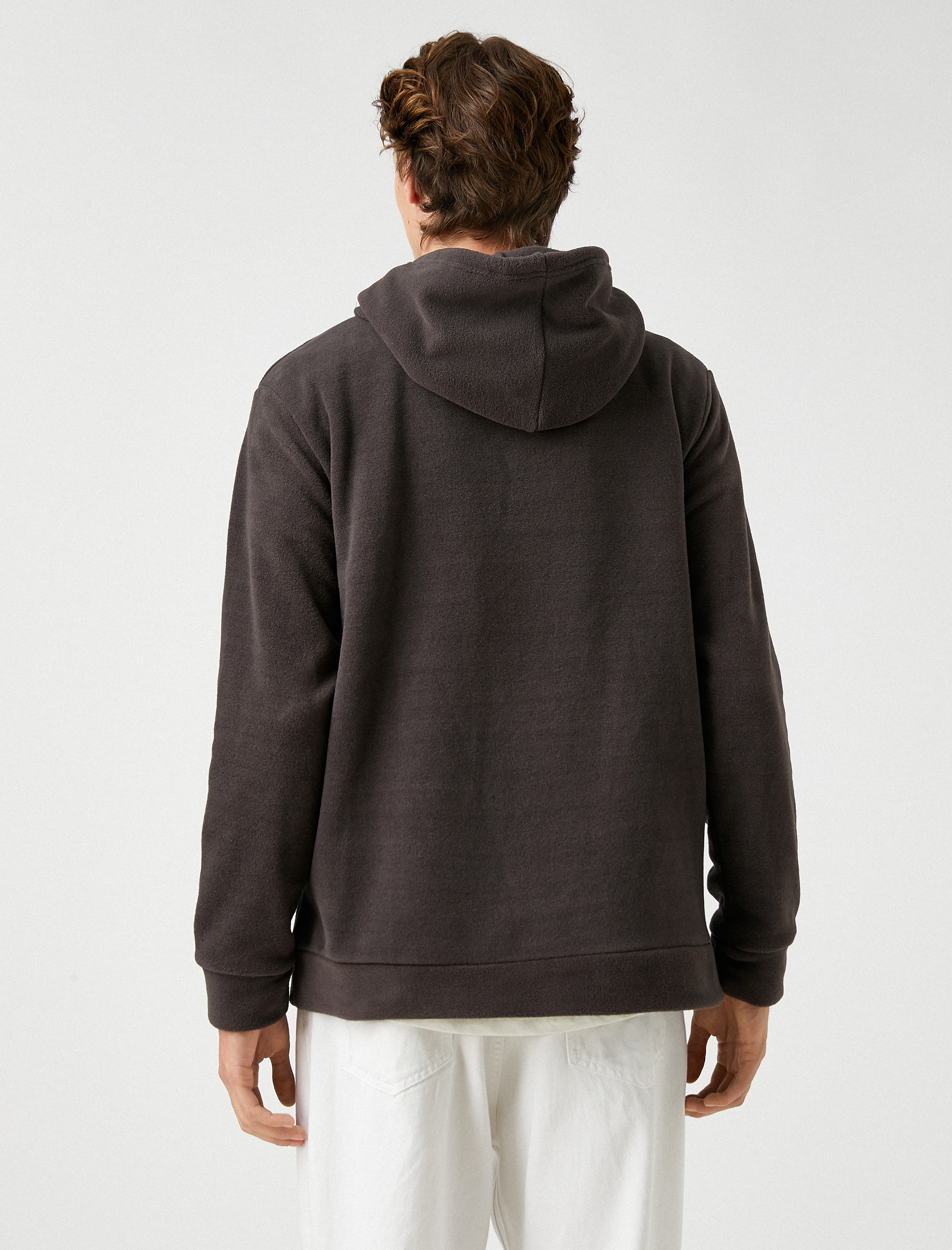   Polar İşlemeli Kapşonlu Sweatshirt Şardonlu