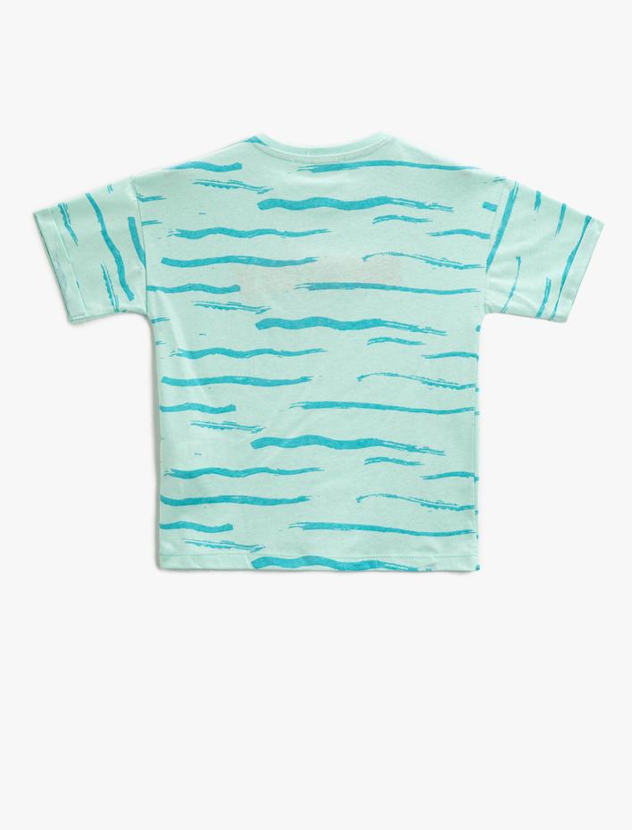 Erkek Çocuk Pamuklu Kısa Kollu Tişört Bisiklet Yaka