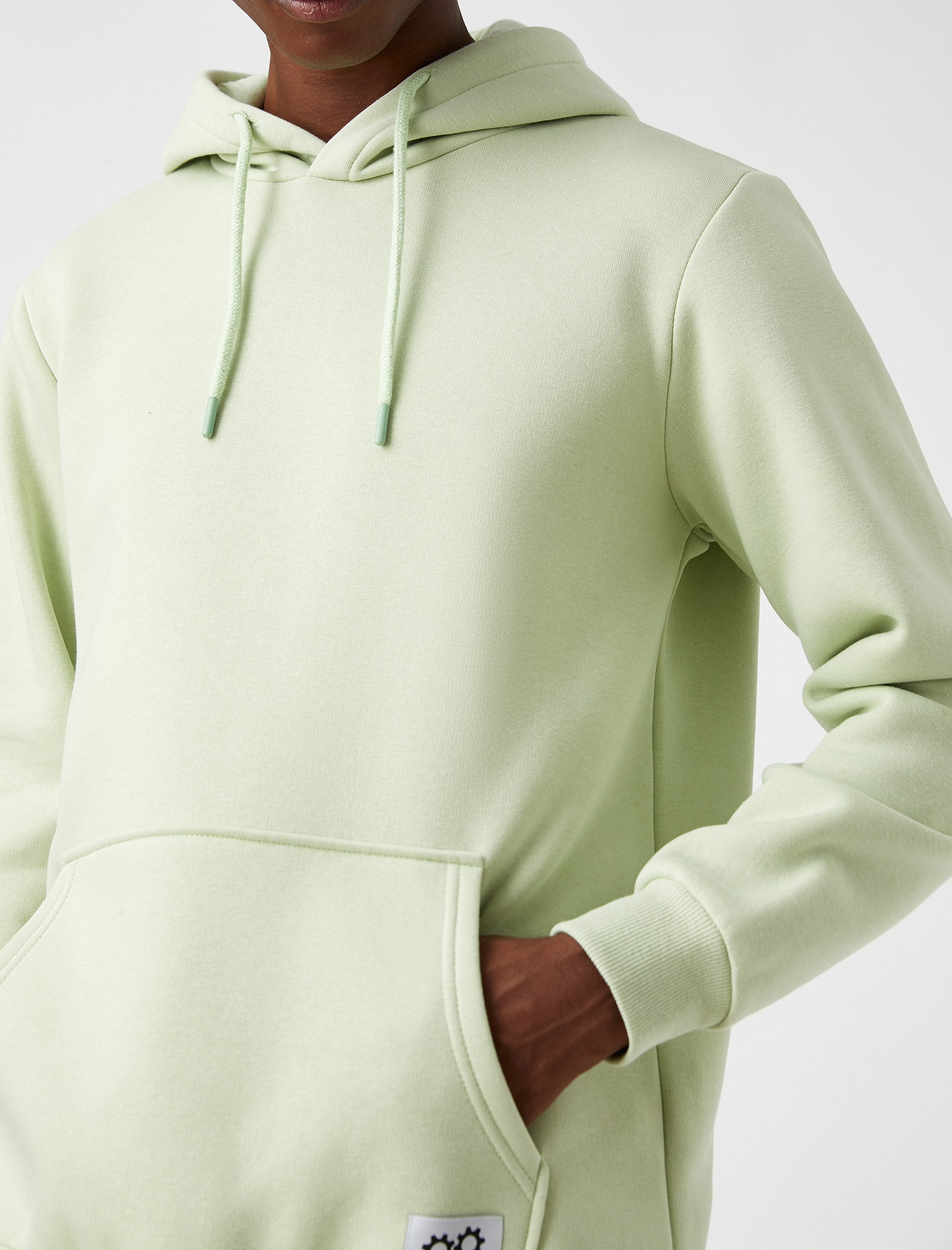   Basic Kapşonlu Sweatshirt Şardonlu