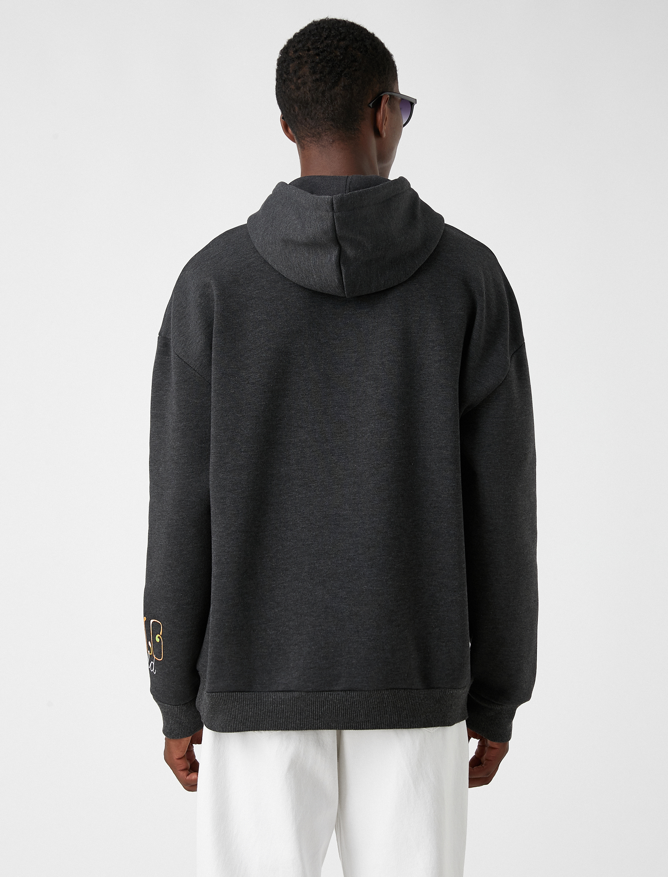   Baskılı Oversize Sweatshirt Şardonlu